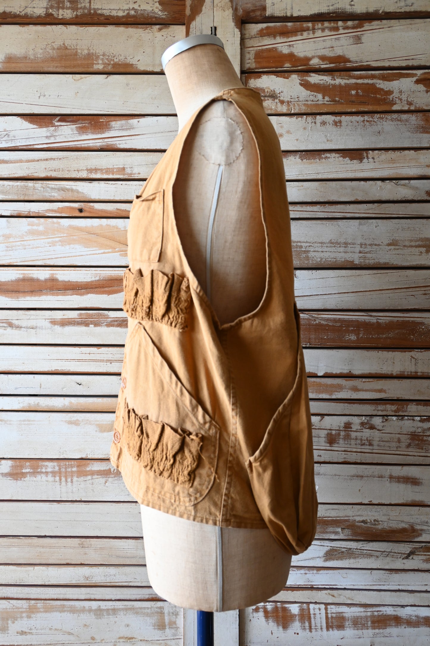 70's Hunting vest/MUSTARD