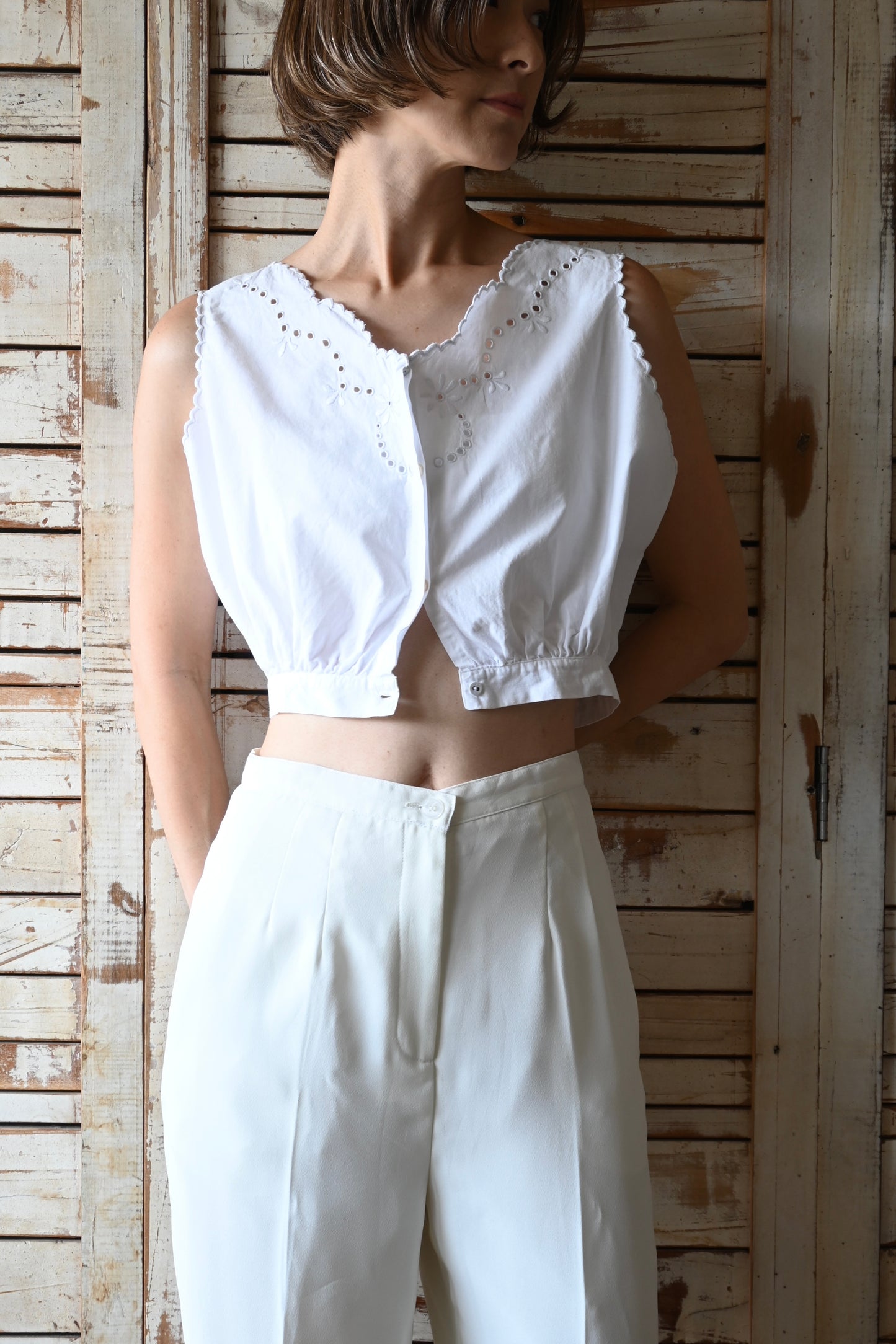 Corset cover/WHITE