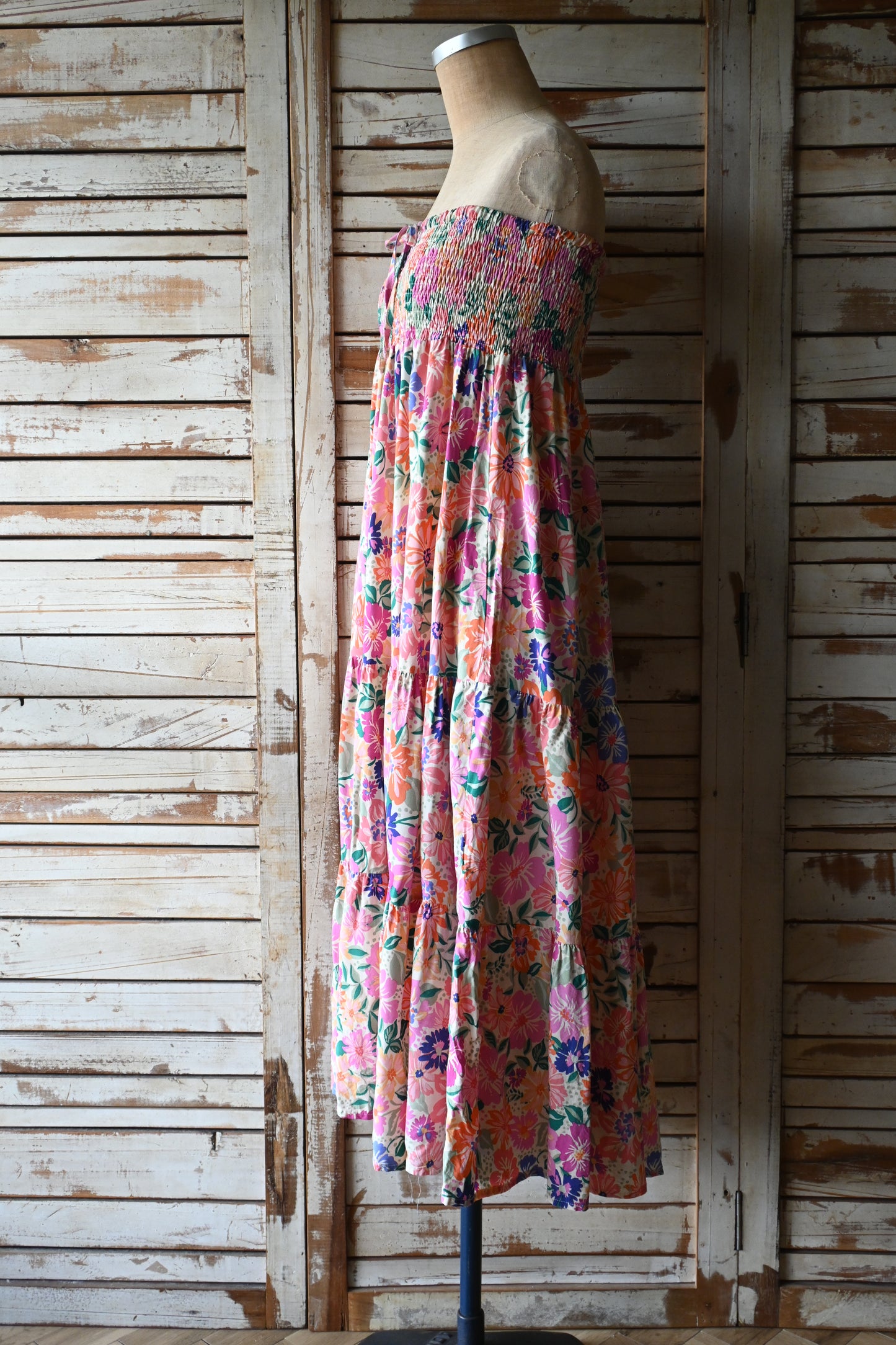 Flower pattern 2way dress