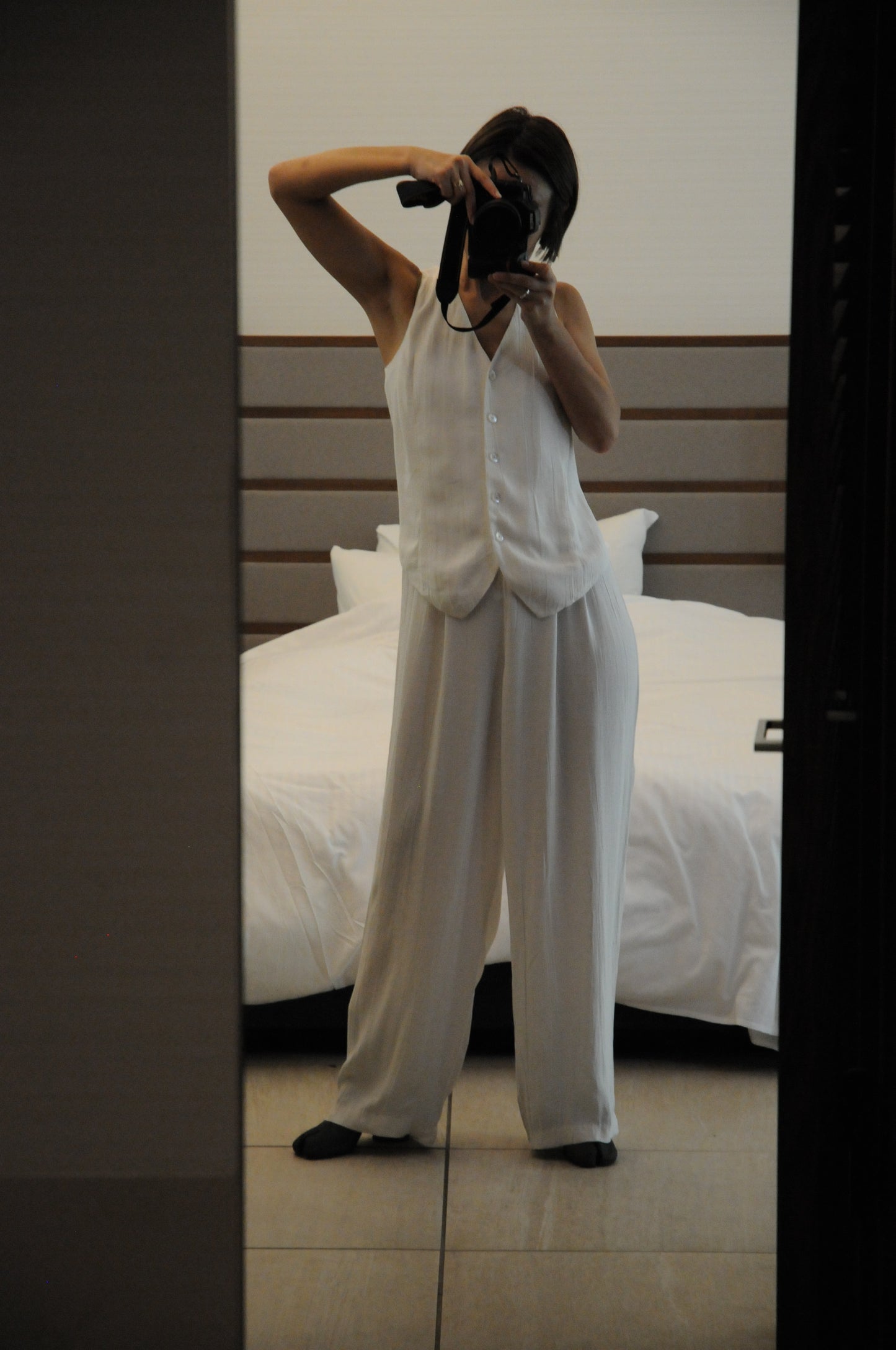 N/S White jumpsuit/WHITE