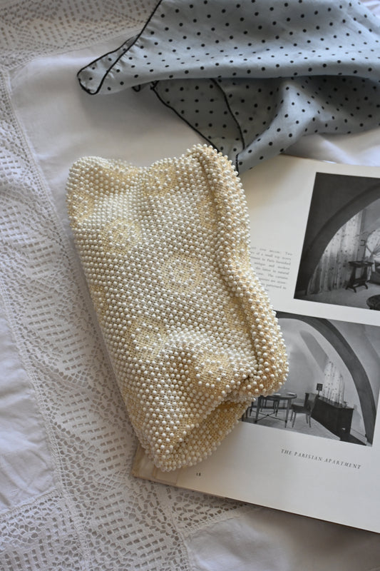 50's Beaded bag/IVORY