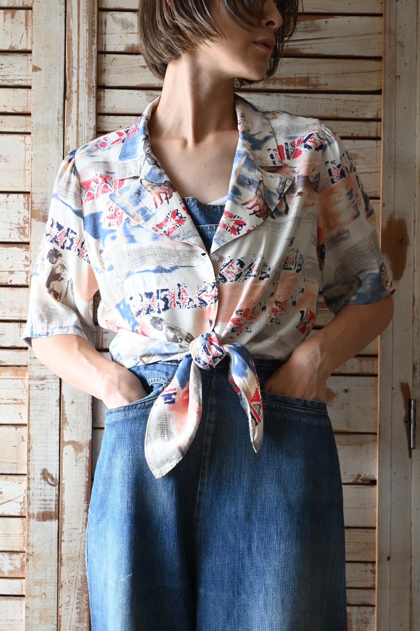 80's-90's Native pattern shirt