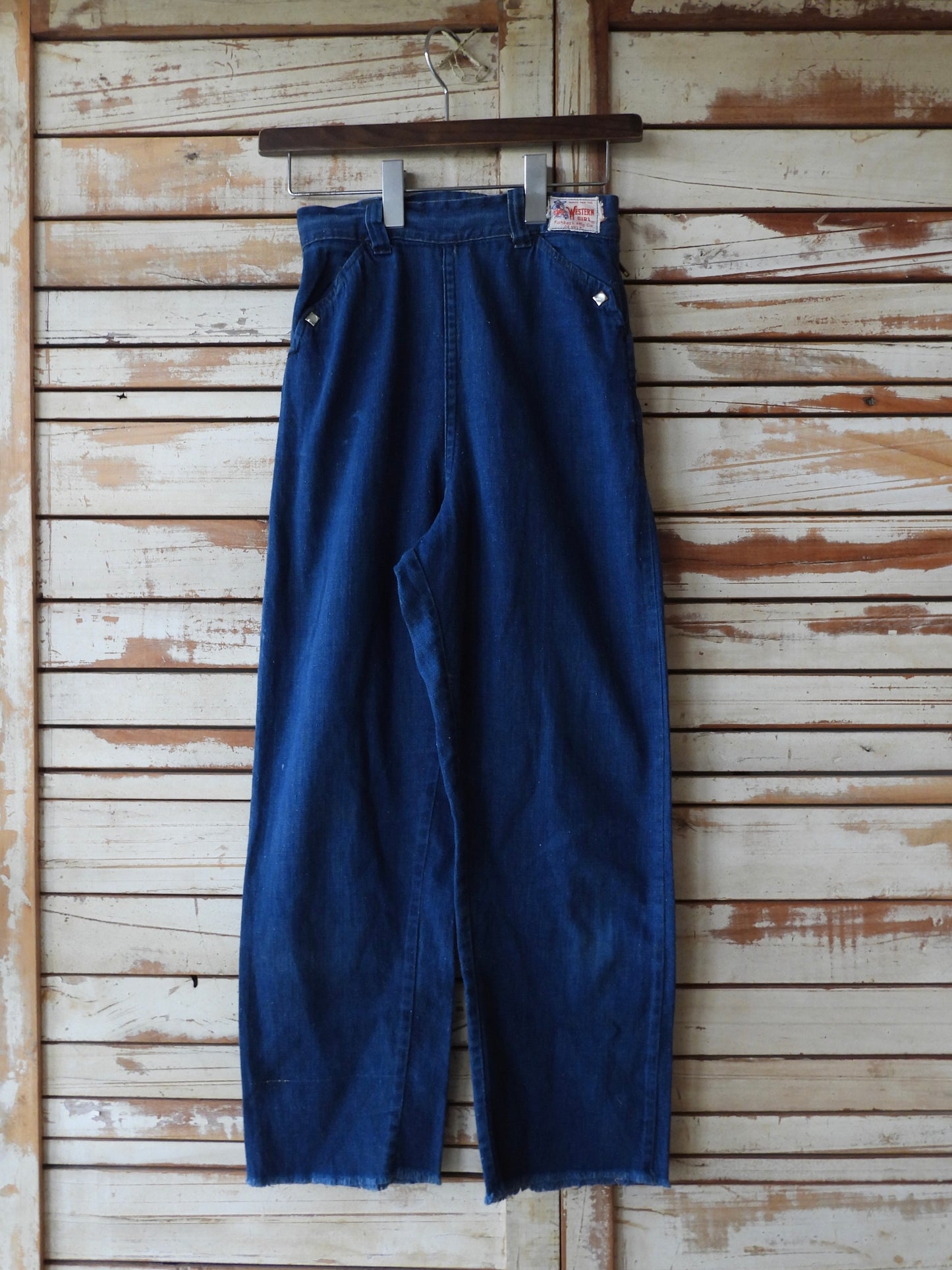 50's WESTERN GIRL RANCH PANTS/BLUE