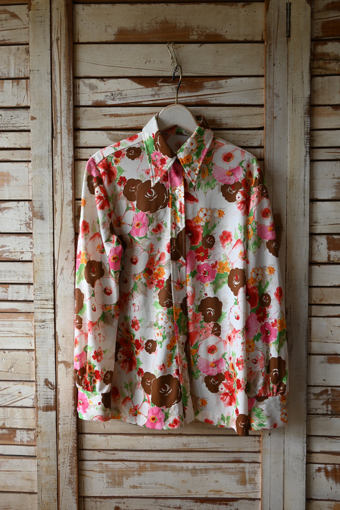 70's Flower pattern Shirt