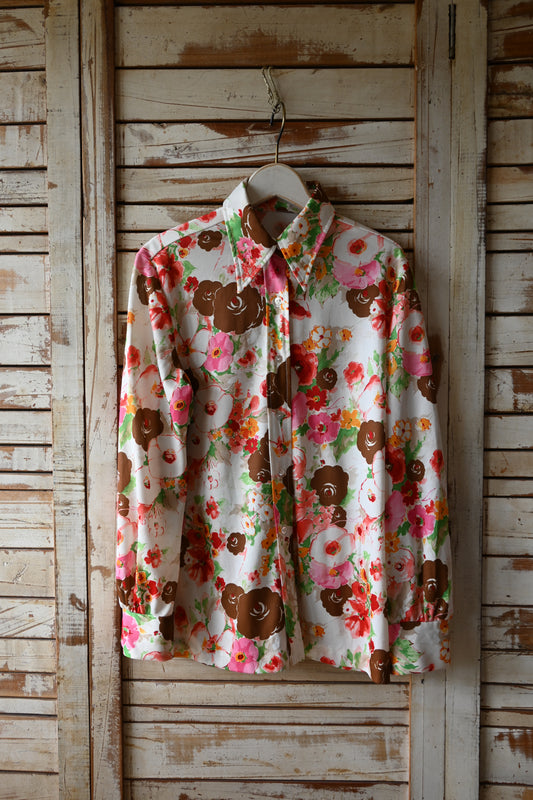 70's Flower pattern Shirt