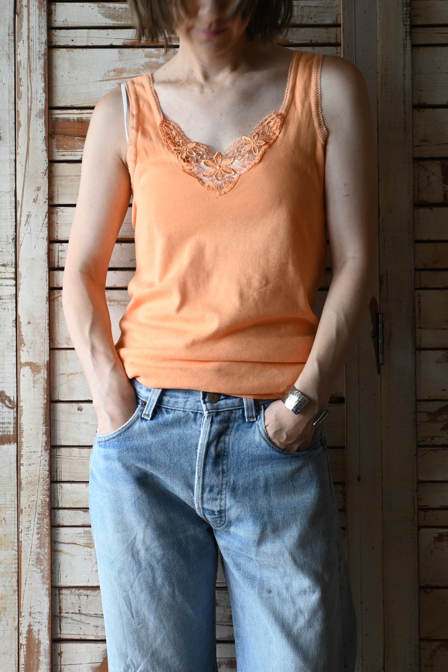 EURO Cotton underwear top/ORANGE