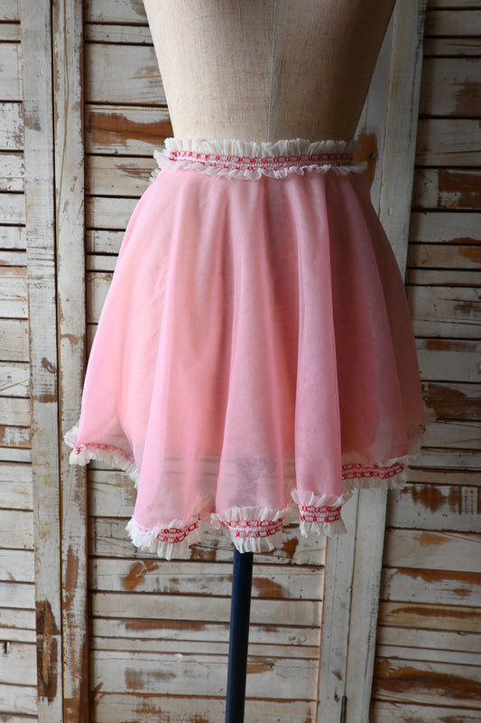 Sheer apron/PINK