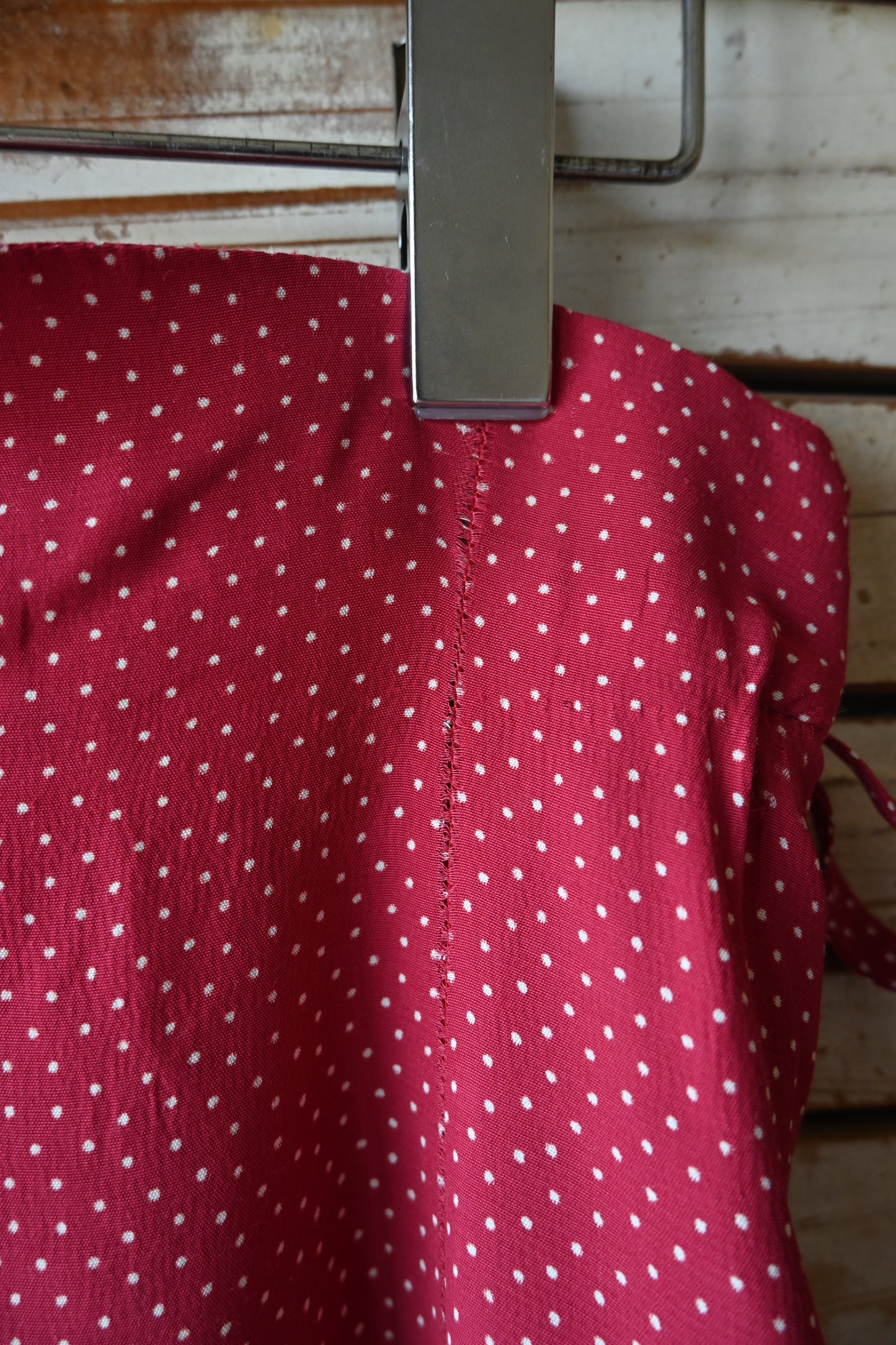 Dot wide pants/RED