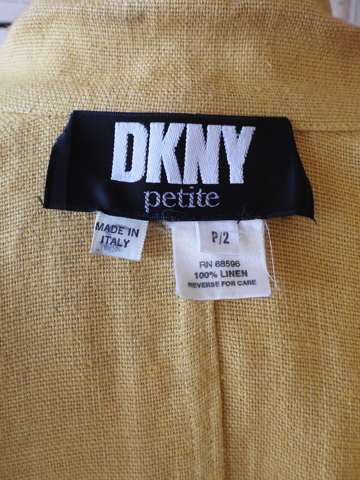 90's DKNY Linen jacket/MUSTARD