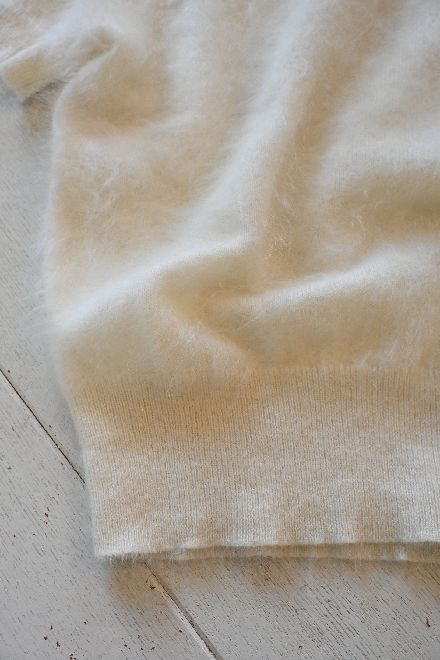"J.CREW" Cashmere knit sweater/WHITE