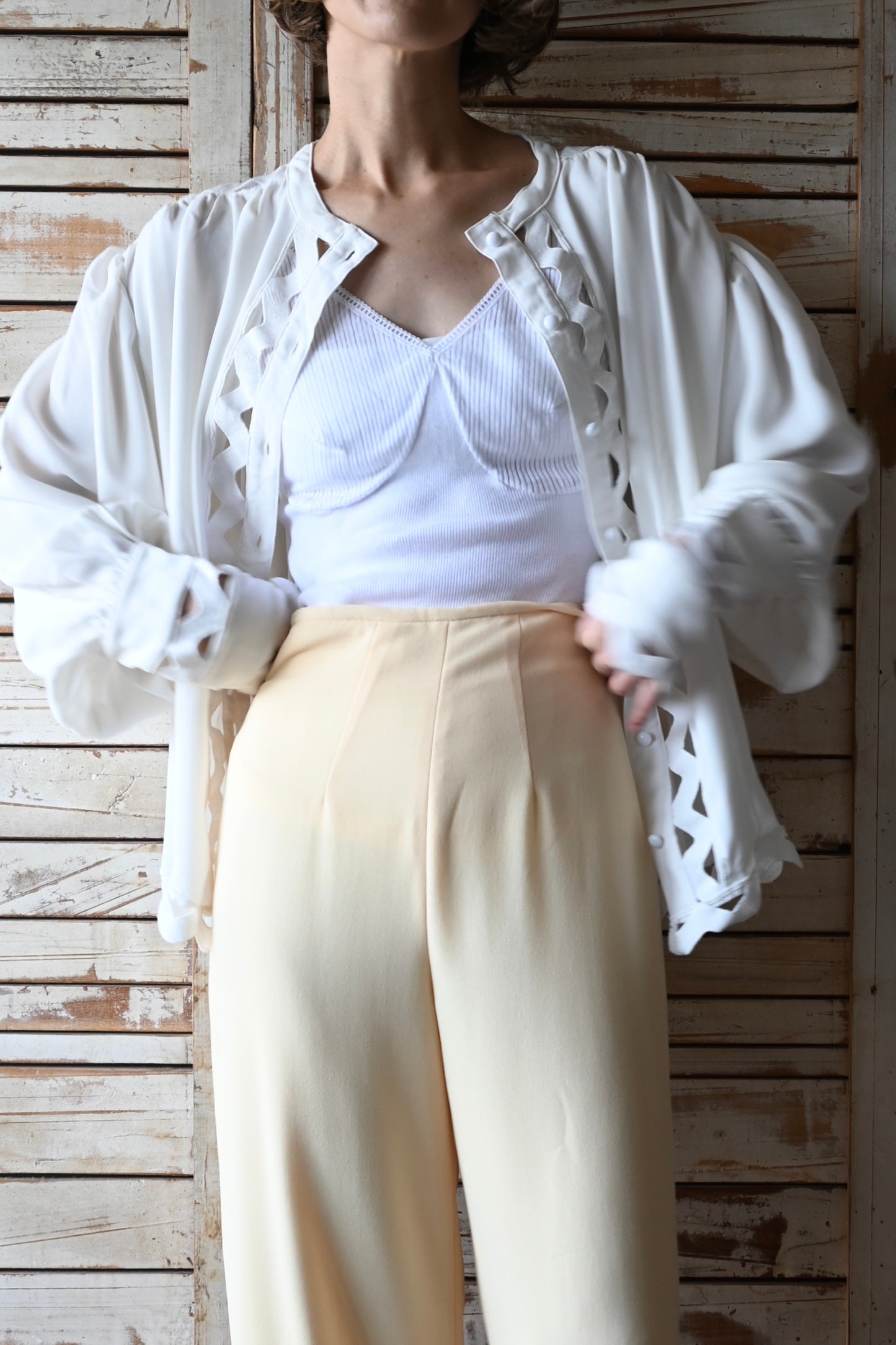 Design blouse/WHITE