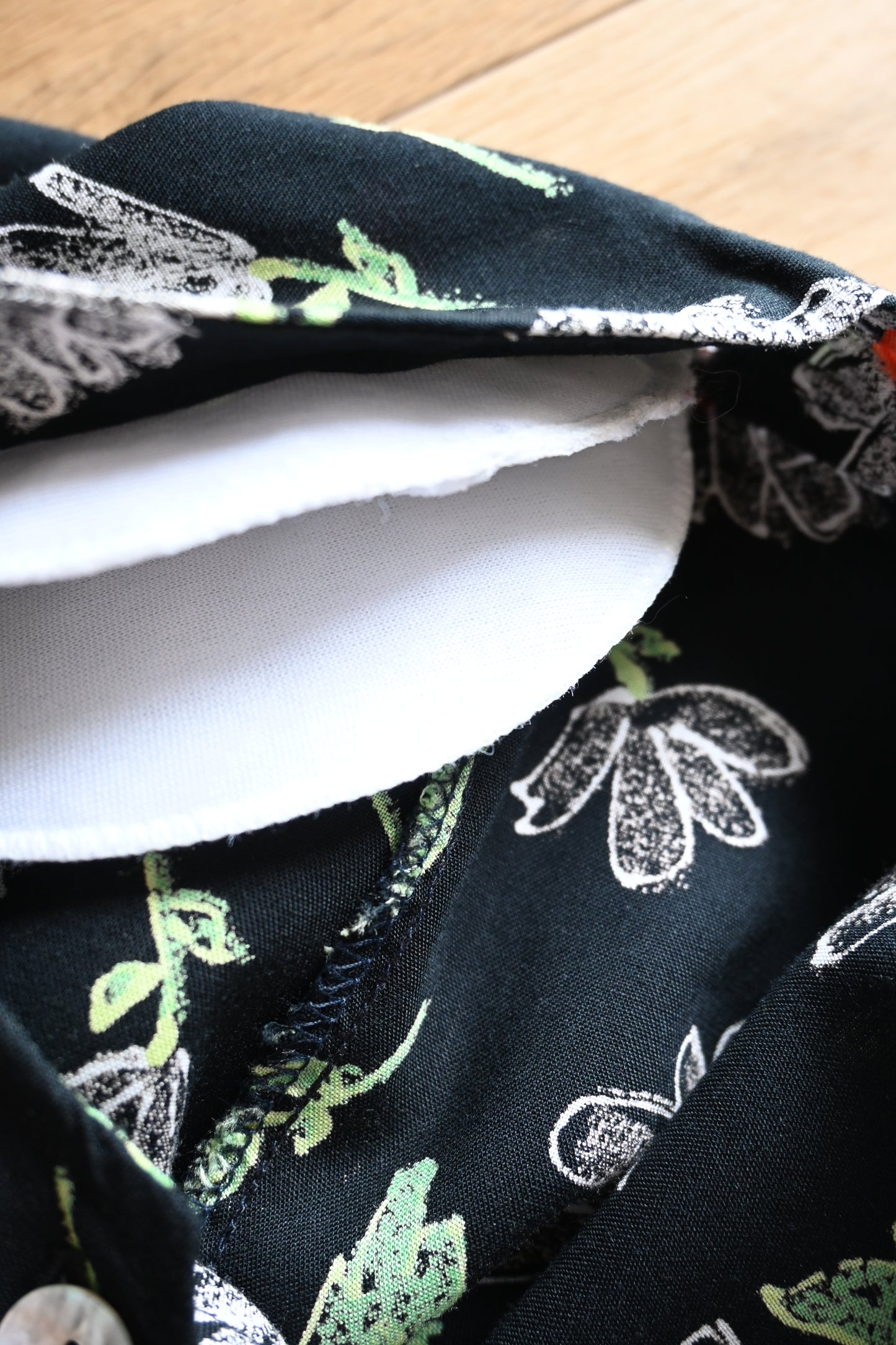 80's-90's Flower dress/BLACK