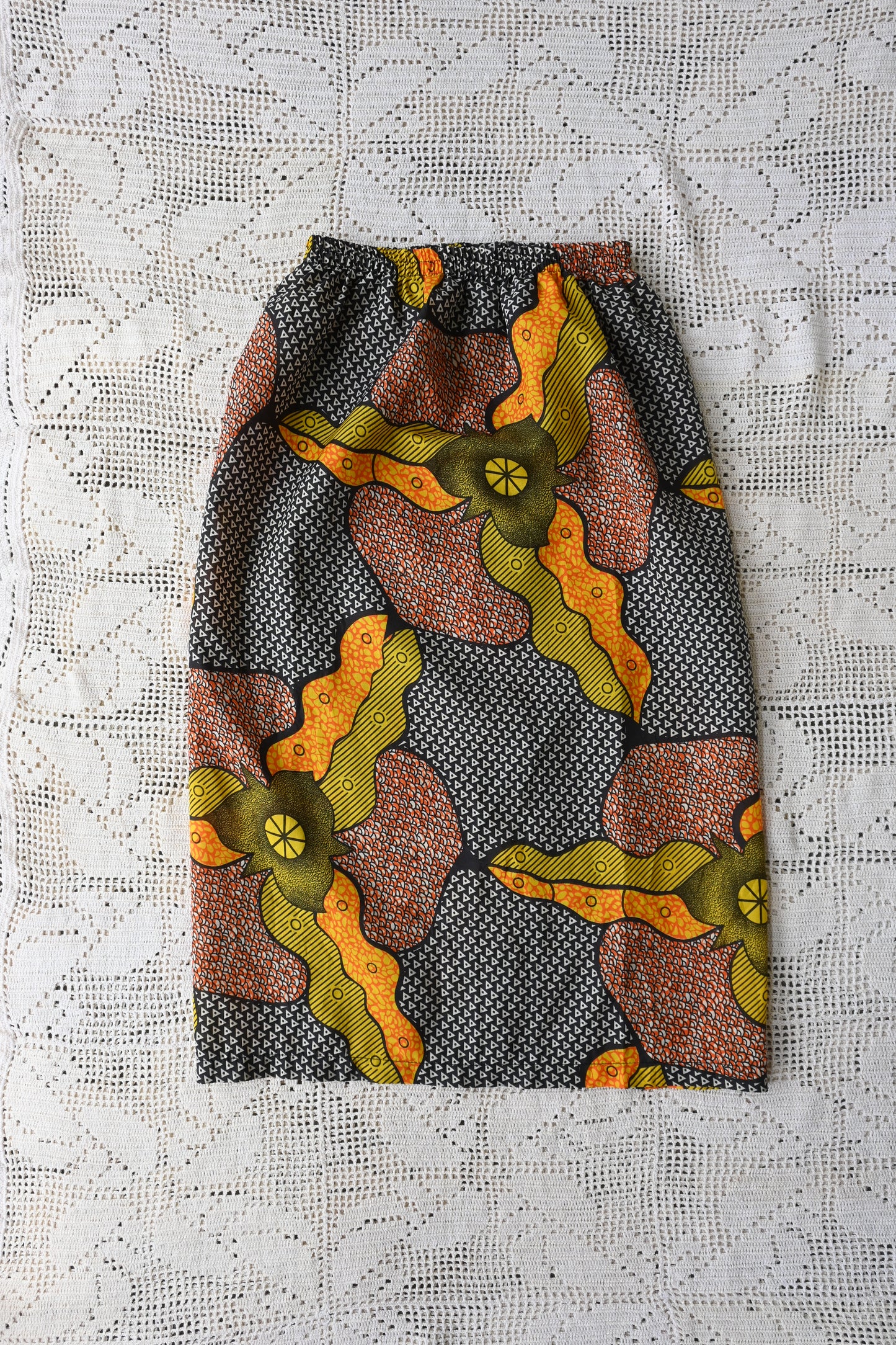 African midi skirt