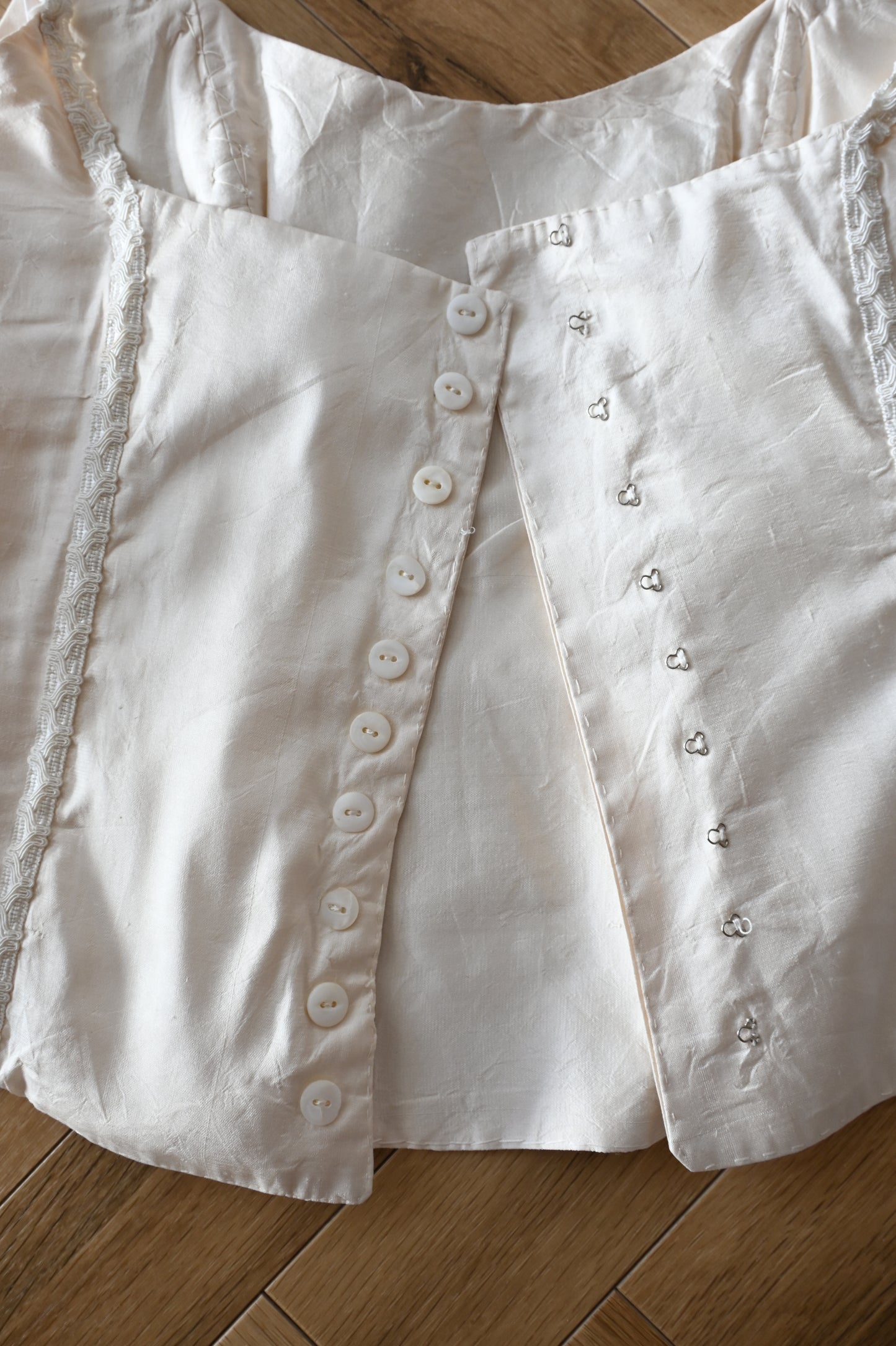 Silk bustier/ECRU