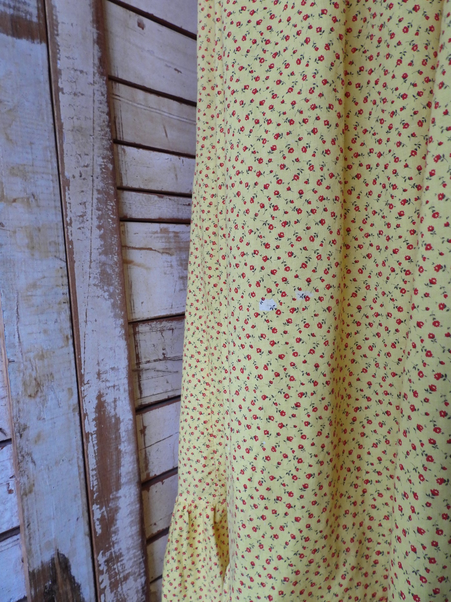 70's Flower 2way dress/YELLOW