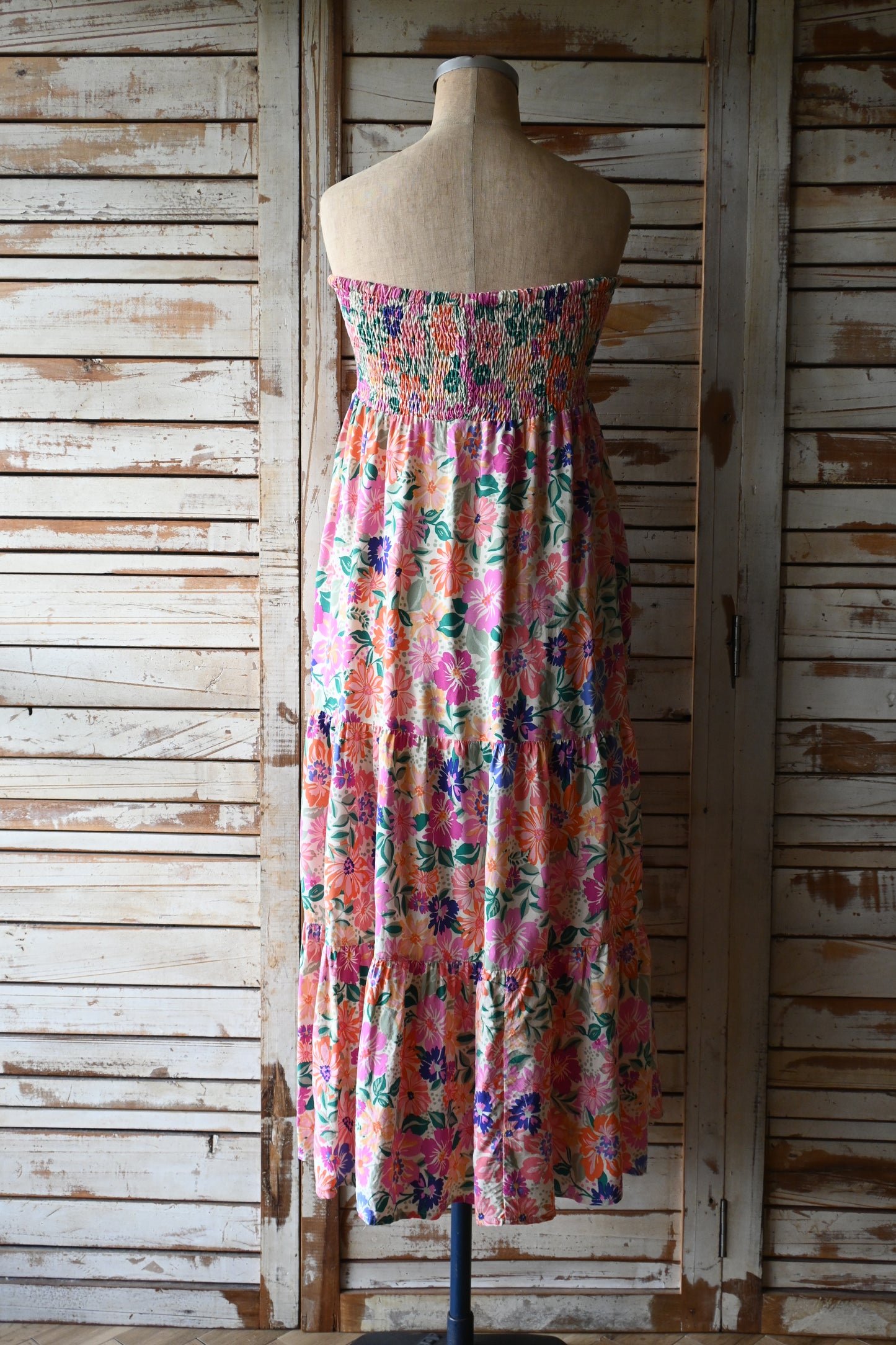 Flower pattern 2way dress