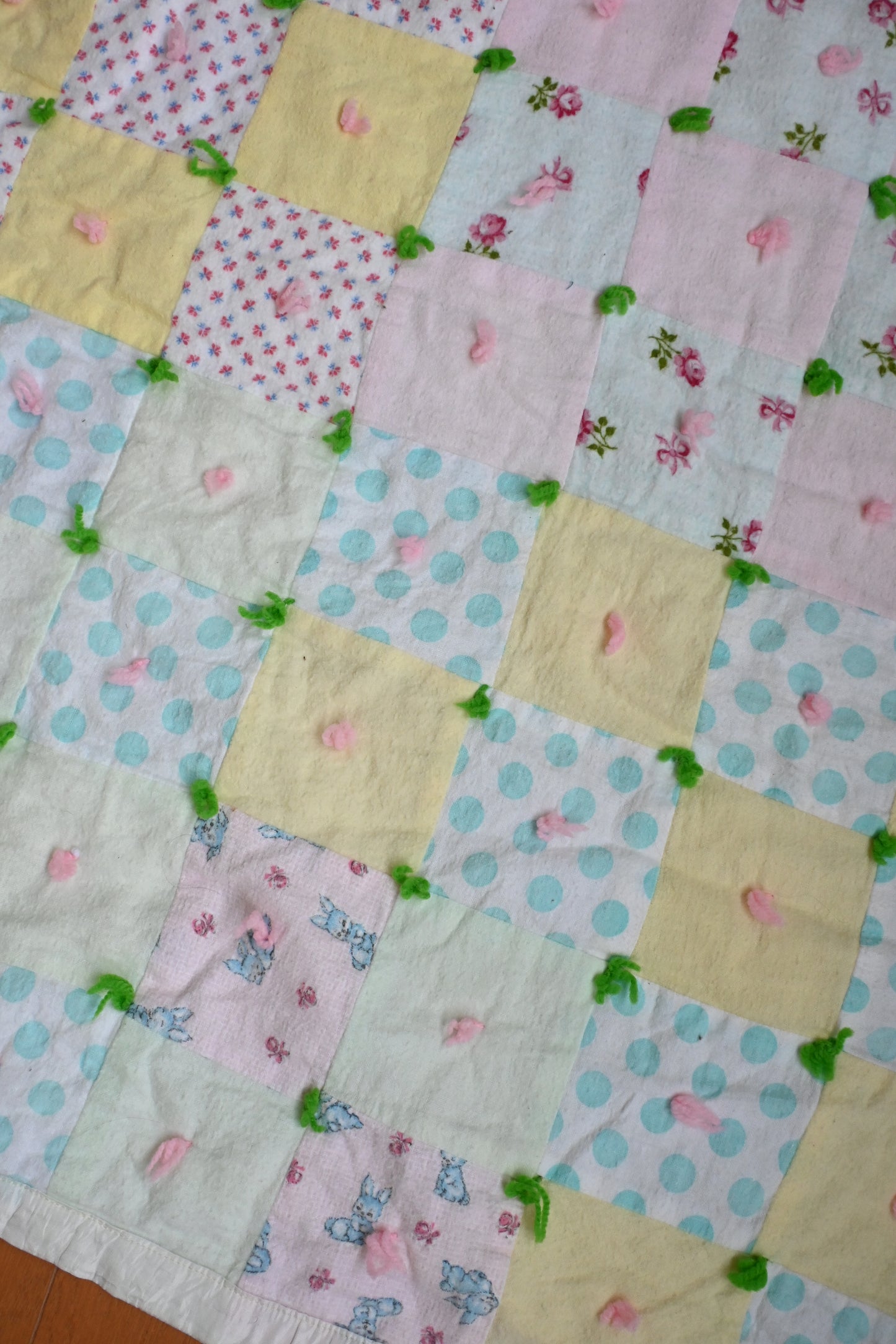 Vintage patchwork quilt fabric