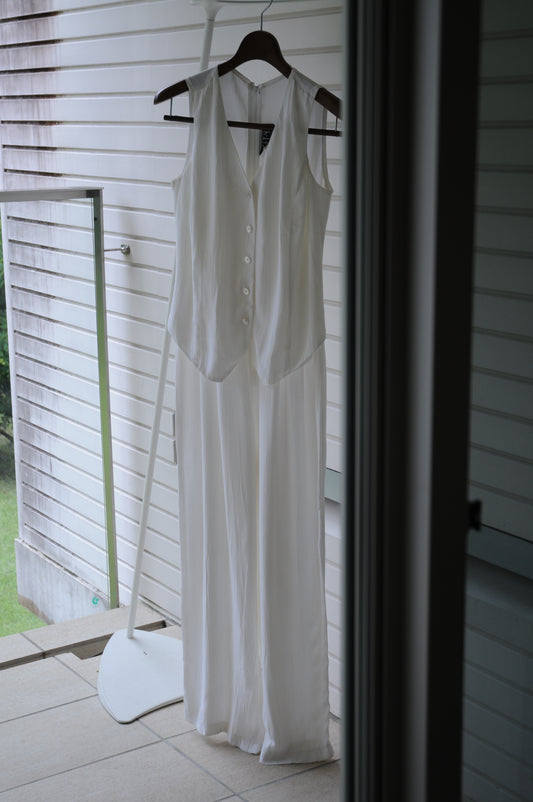 N/S White jumpsuit/WHITE