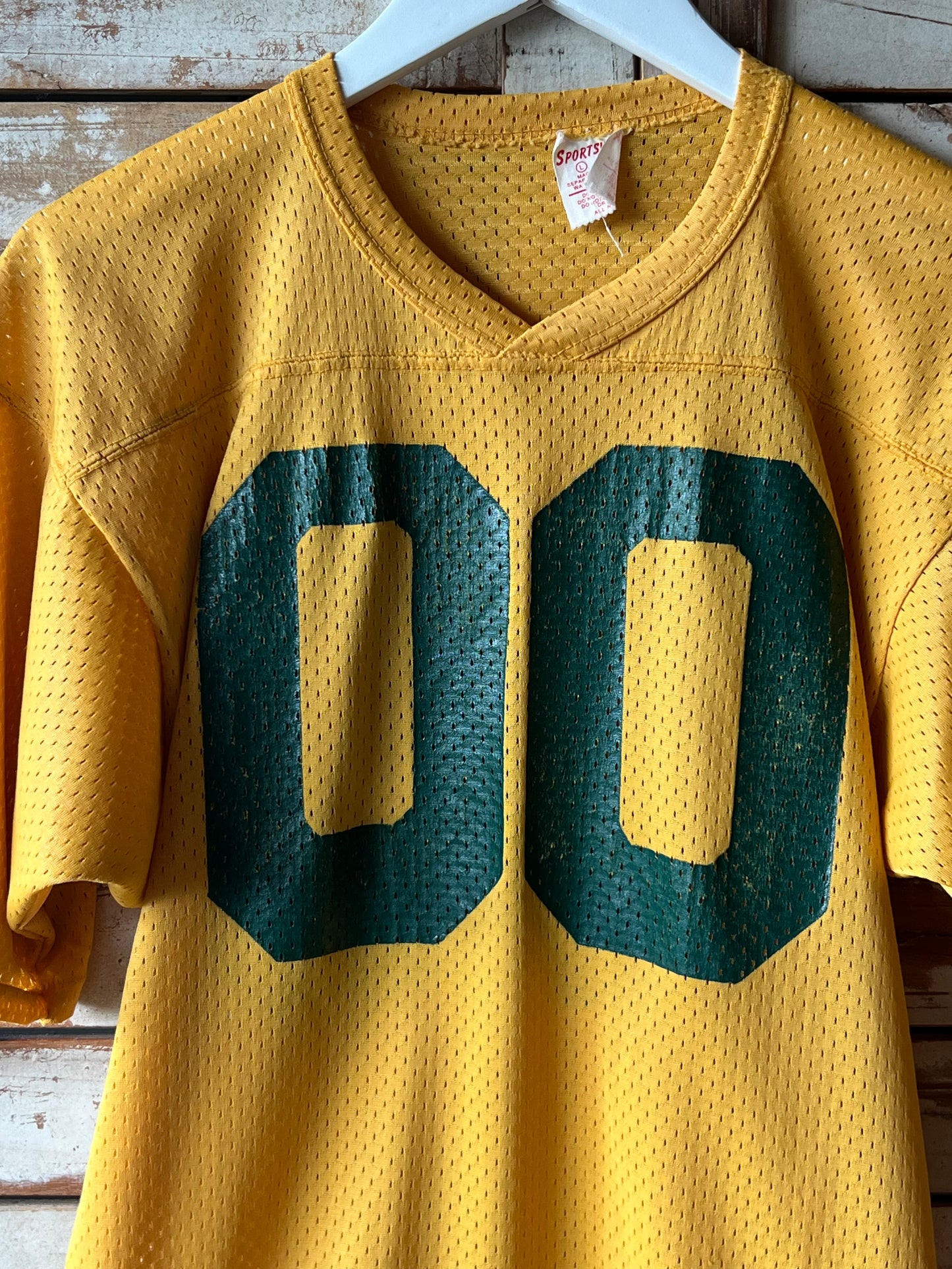 Mesh football tee /MUSTARD