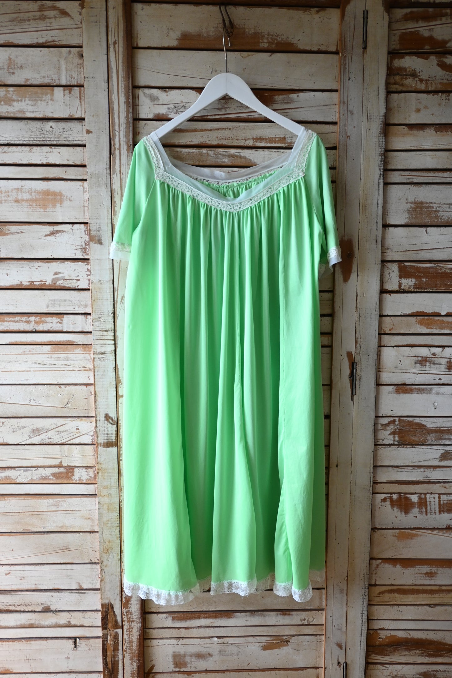 '60s Lace nighty dress/GREEN