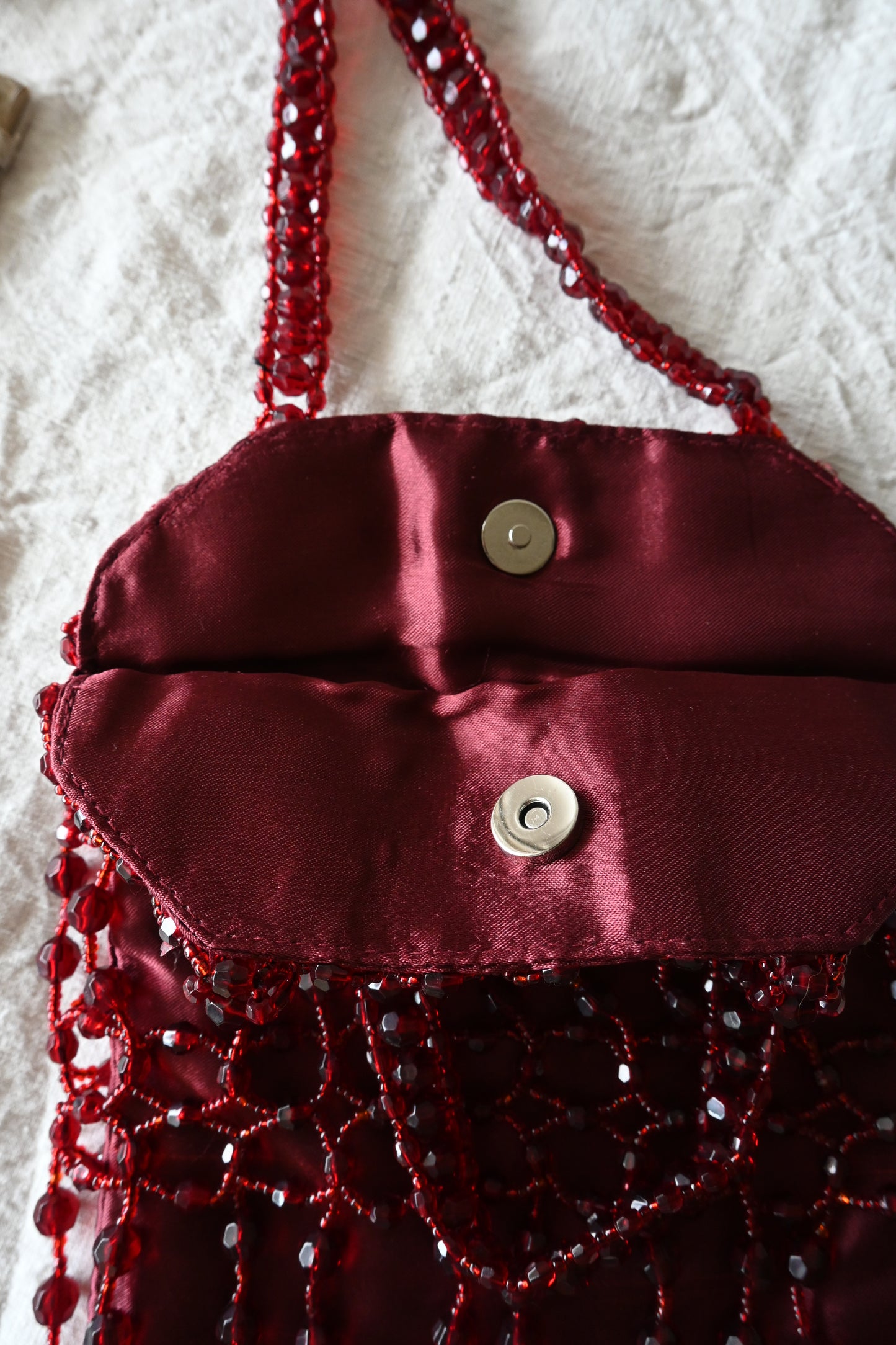 Beaded bag/BURGUNDY