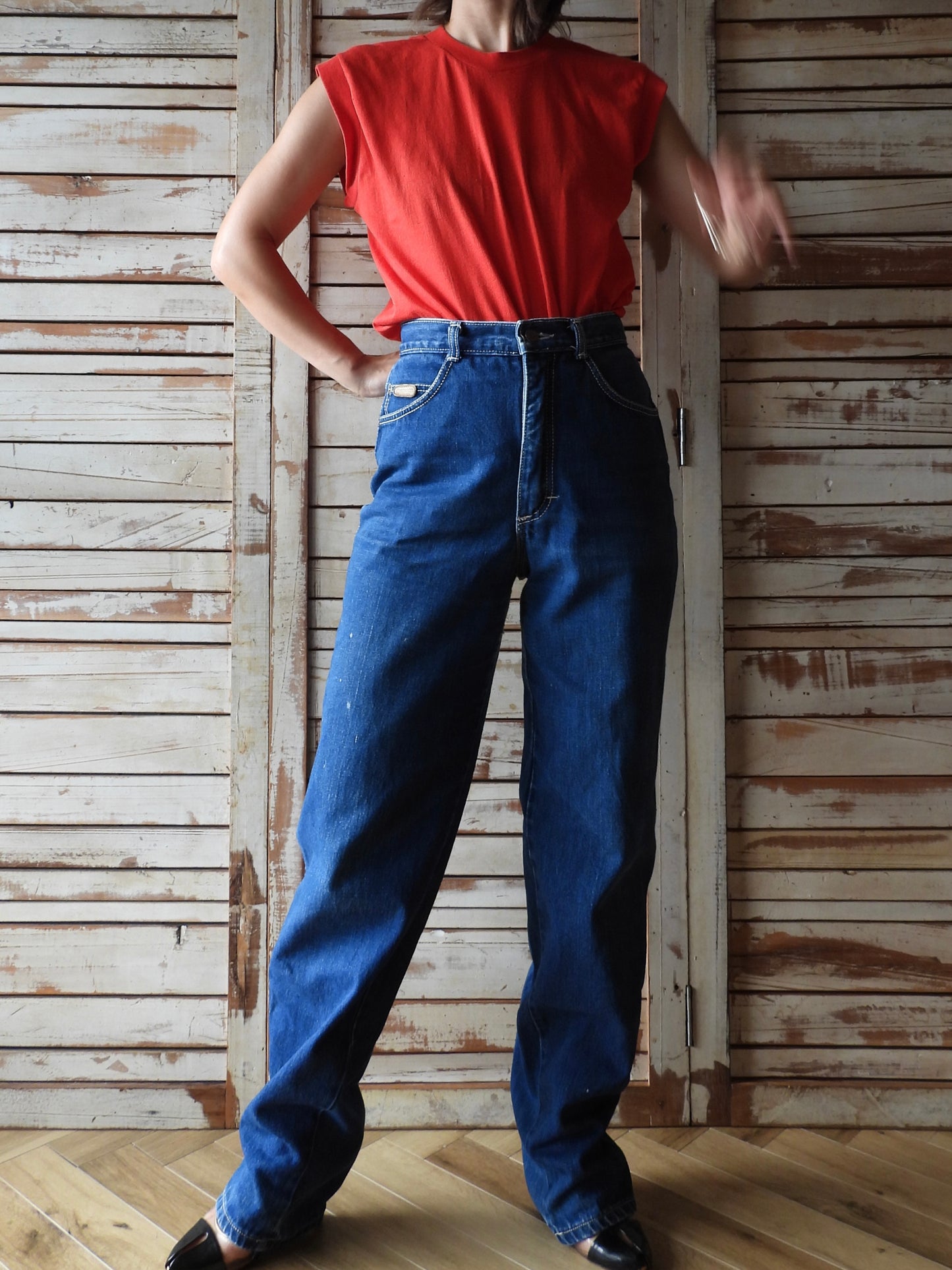 70's-80's  "Cherokee of california" denim pants/BLUE