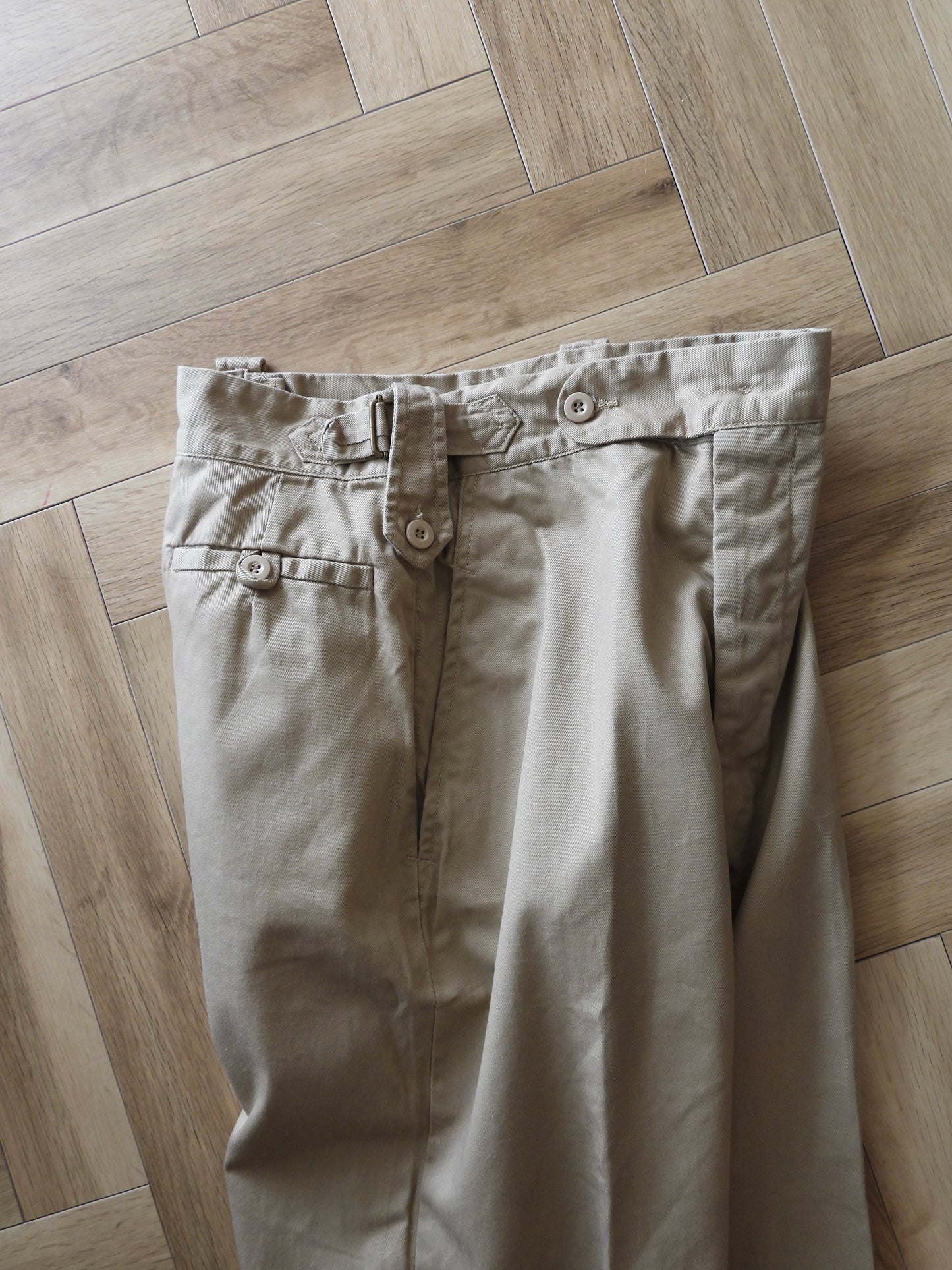 "DEAD STOCK" 80's Pakistan army chino pants/BEIGE