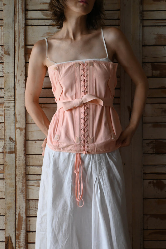 50's Vintage Corset/CORAL PINK