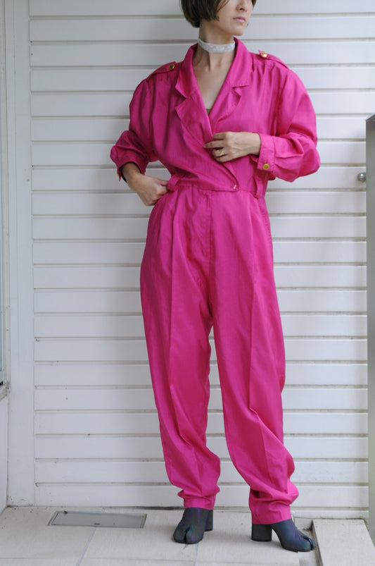 80's L/S Jumpsuit/PINK