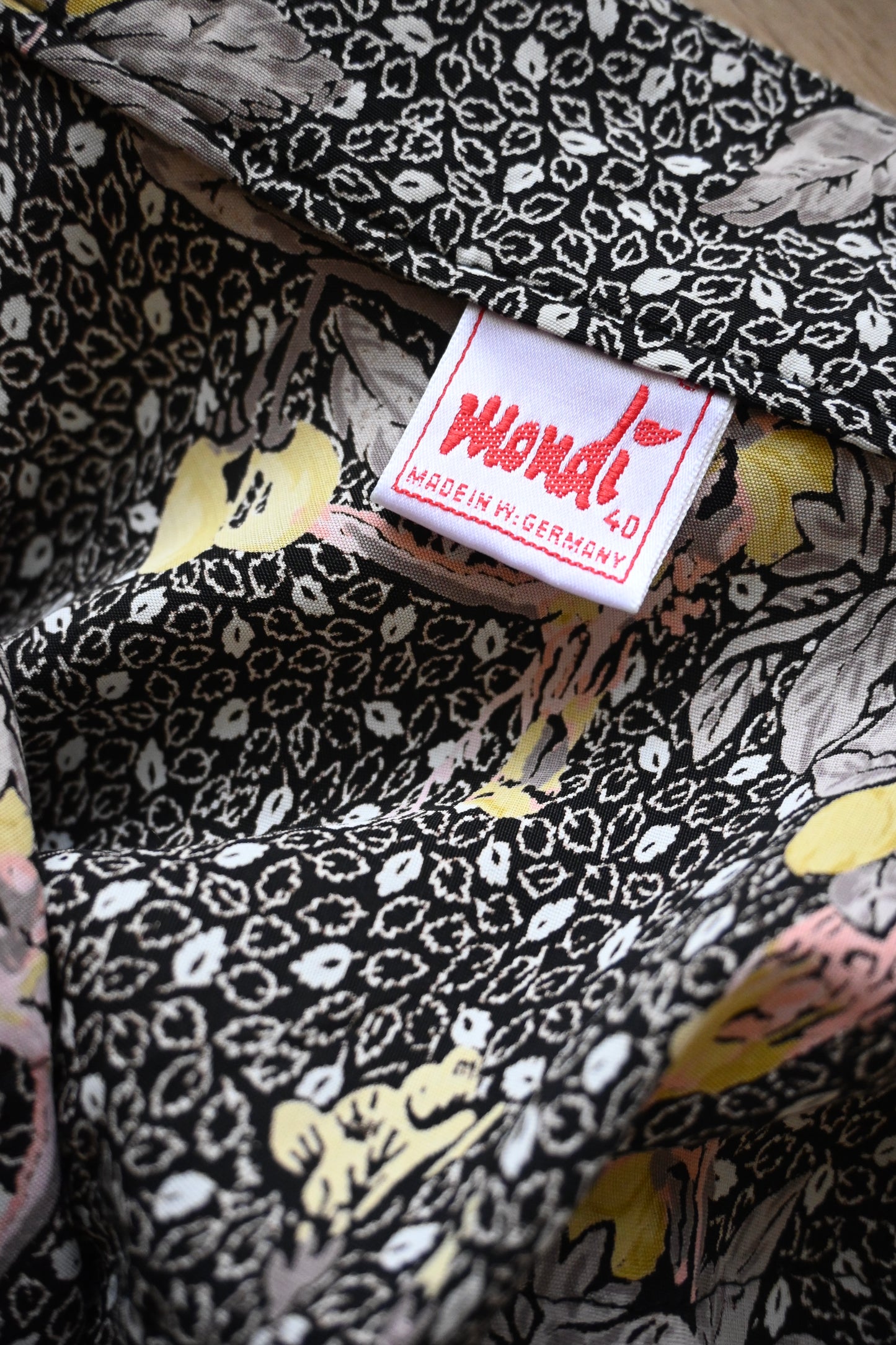 80's Flower tiered skirt/BLACK