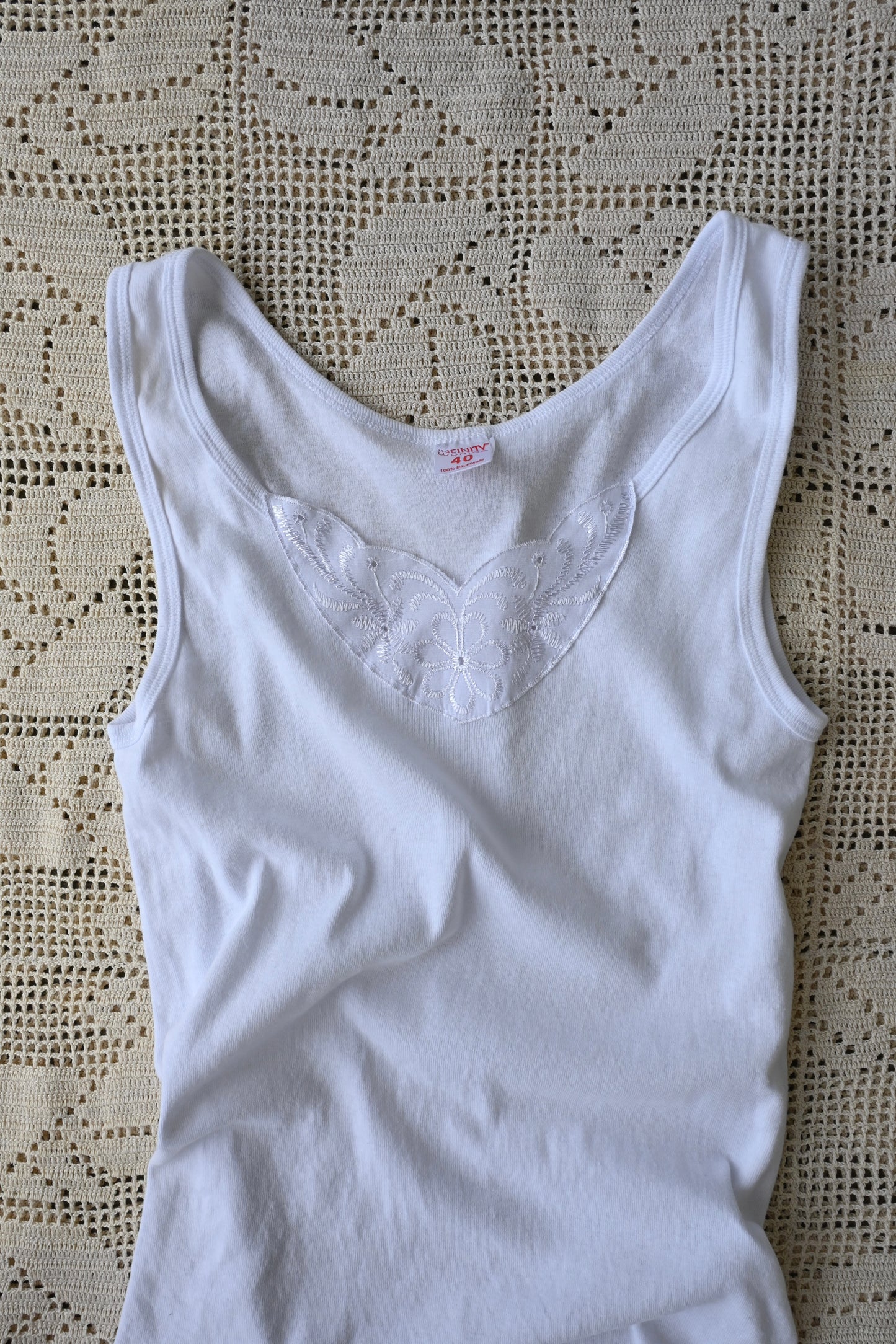 EURO Cotton underwear top/WHITE