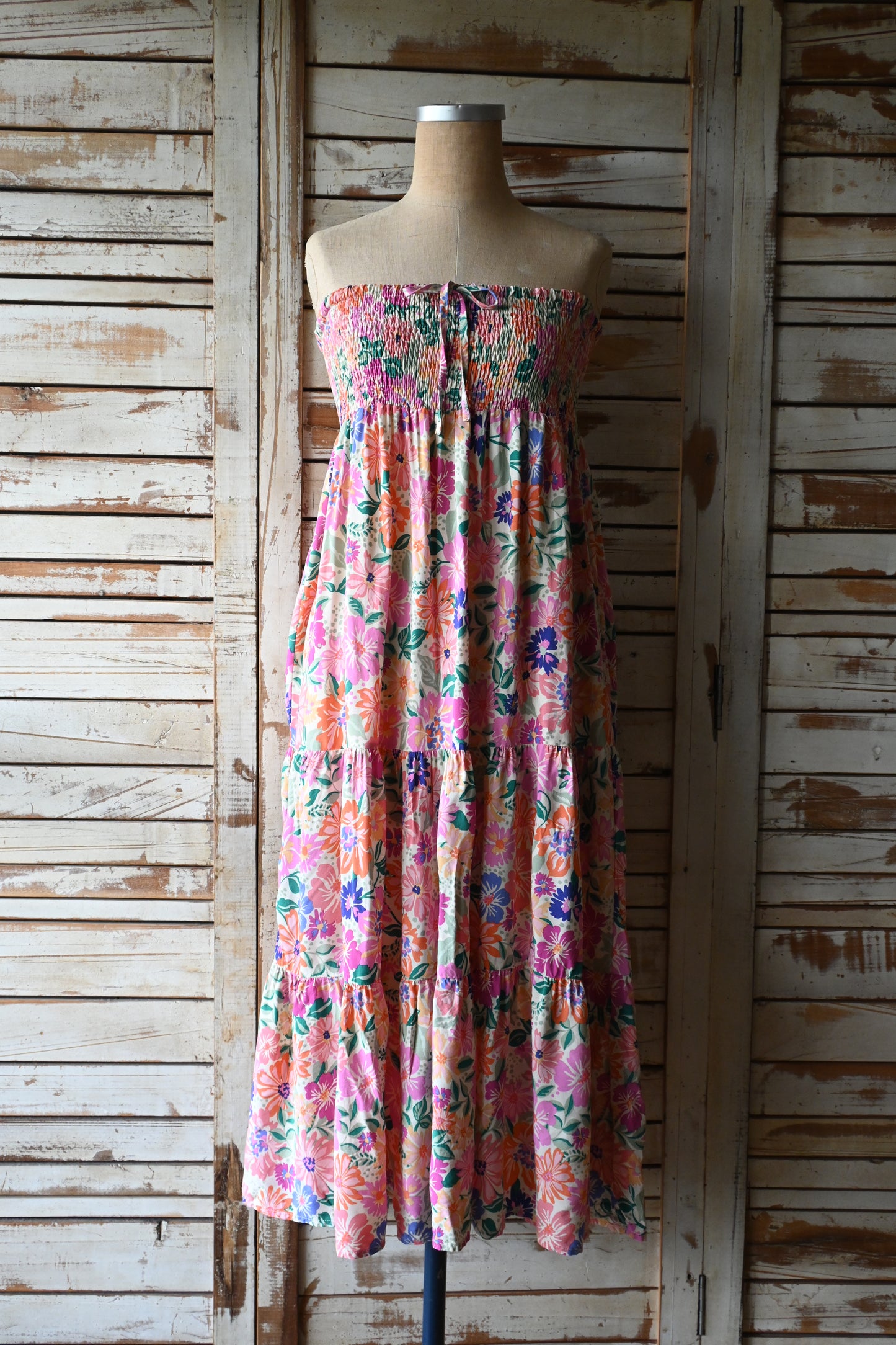 Flower pattern 2way dress