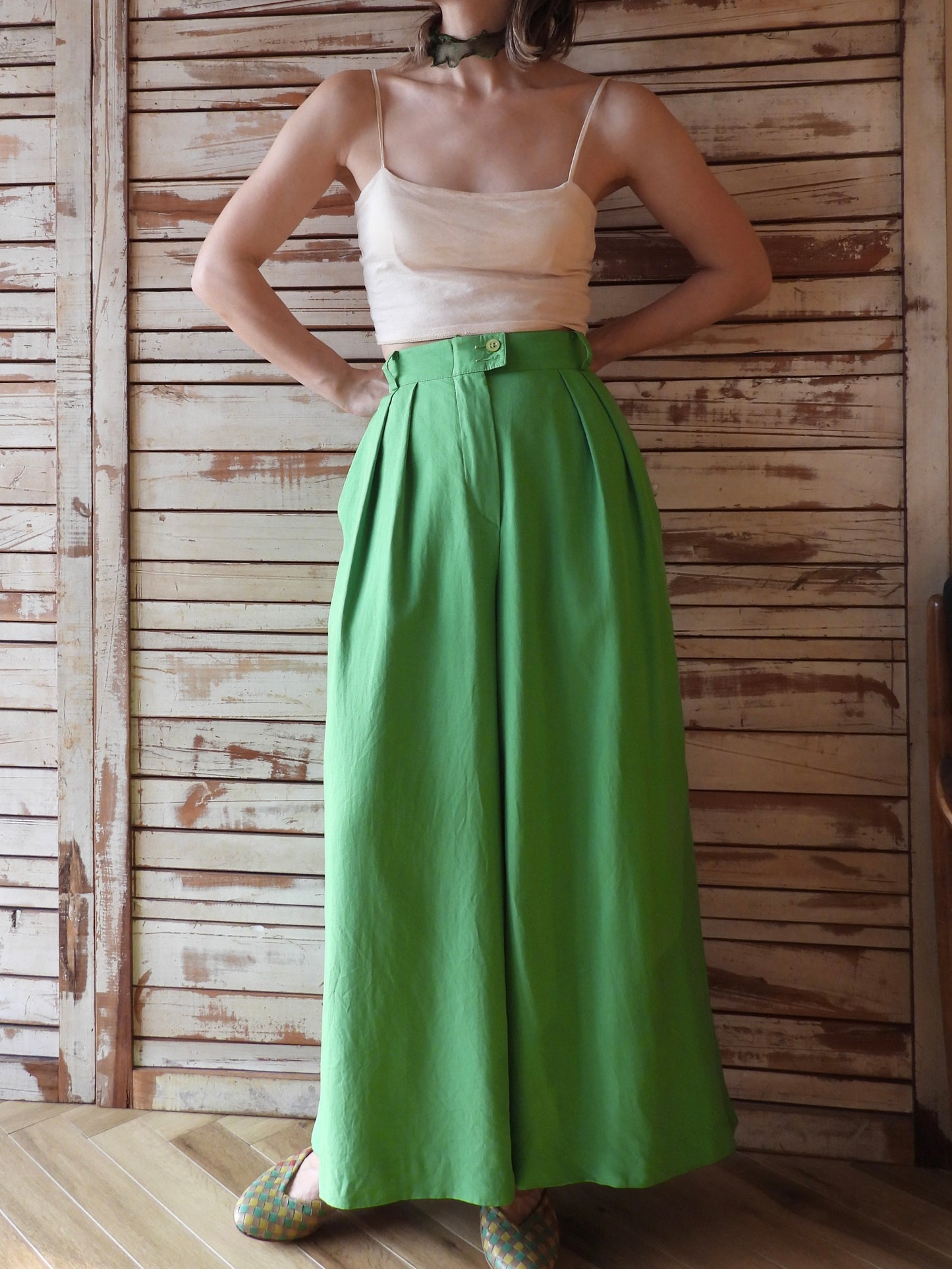 80's ESCADA Pants/GREEN