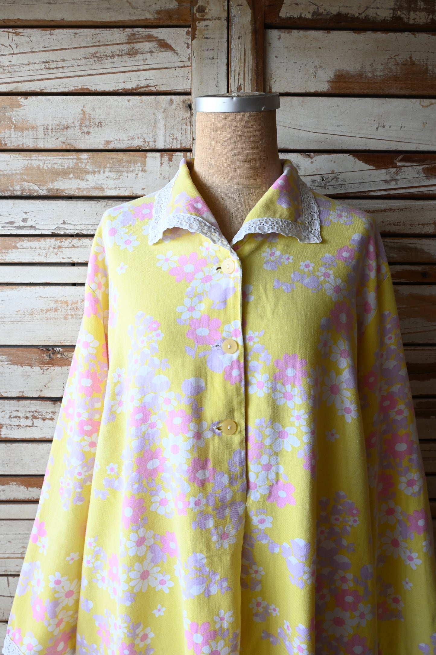 60's Flower dress/YELLOW