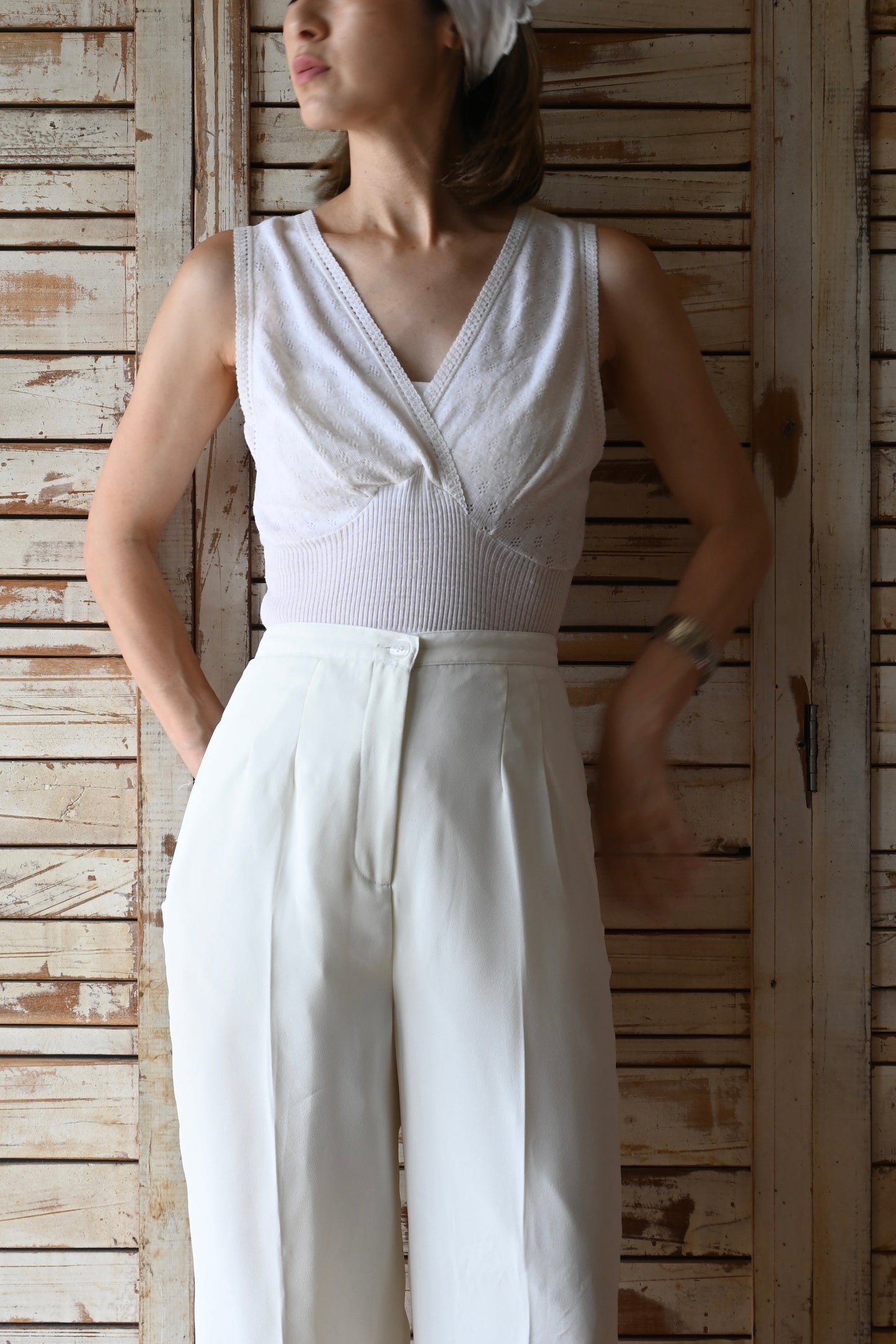 EURO Underwear knit top/IVORY