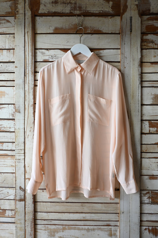 Silk blouse/SALMON PINK