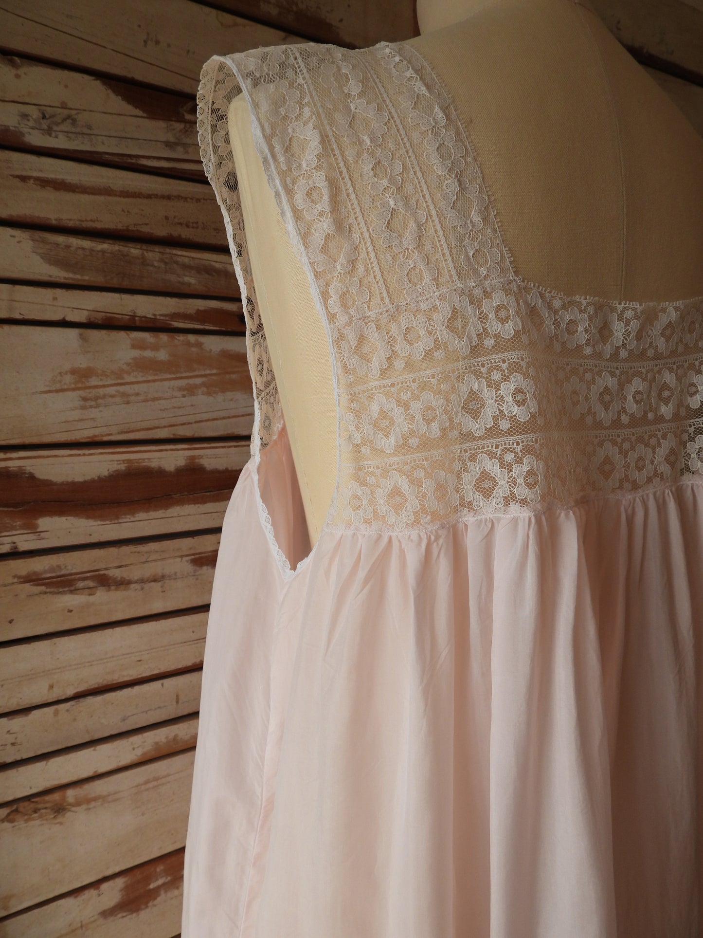 Sleeveless sheer night dress/B.PINK