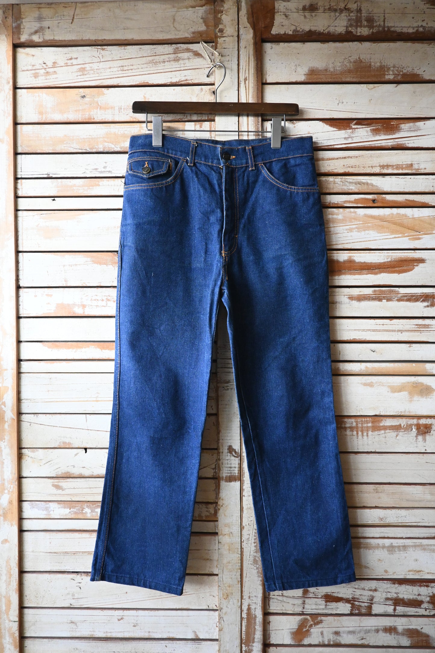 80's denim pants/INDIGO