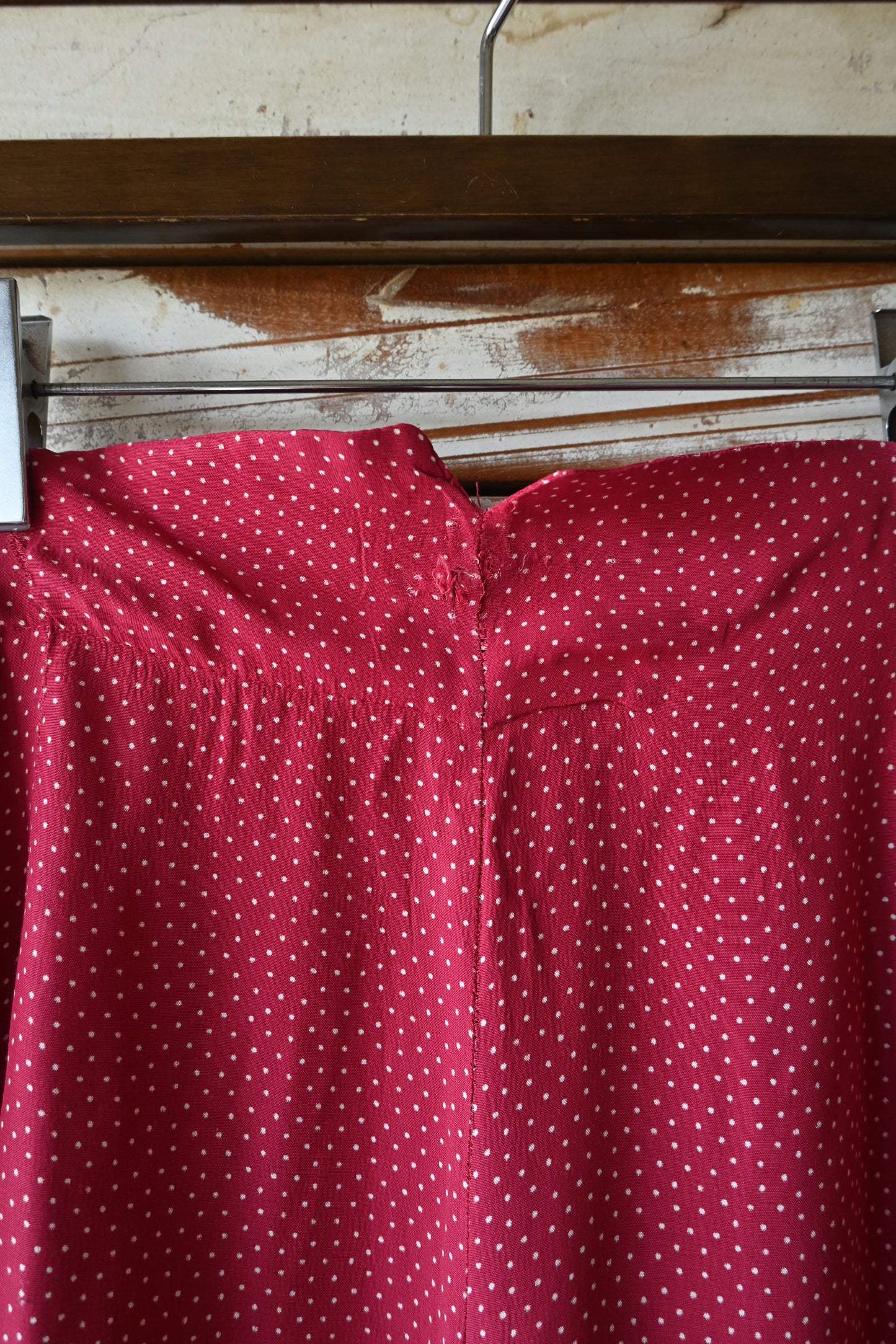 Dot wide pants/RED
