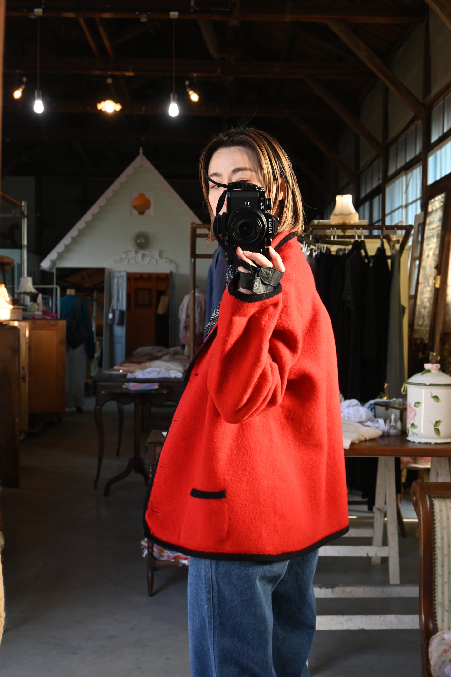 60's-70's "Orig Dachstein"Wool jacket/RED