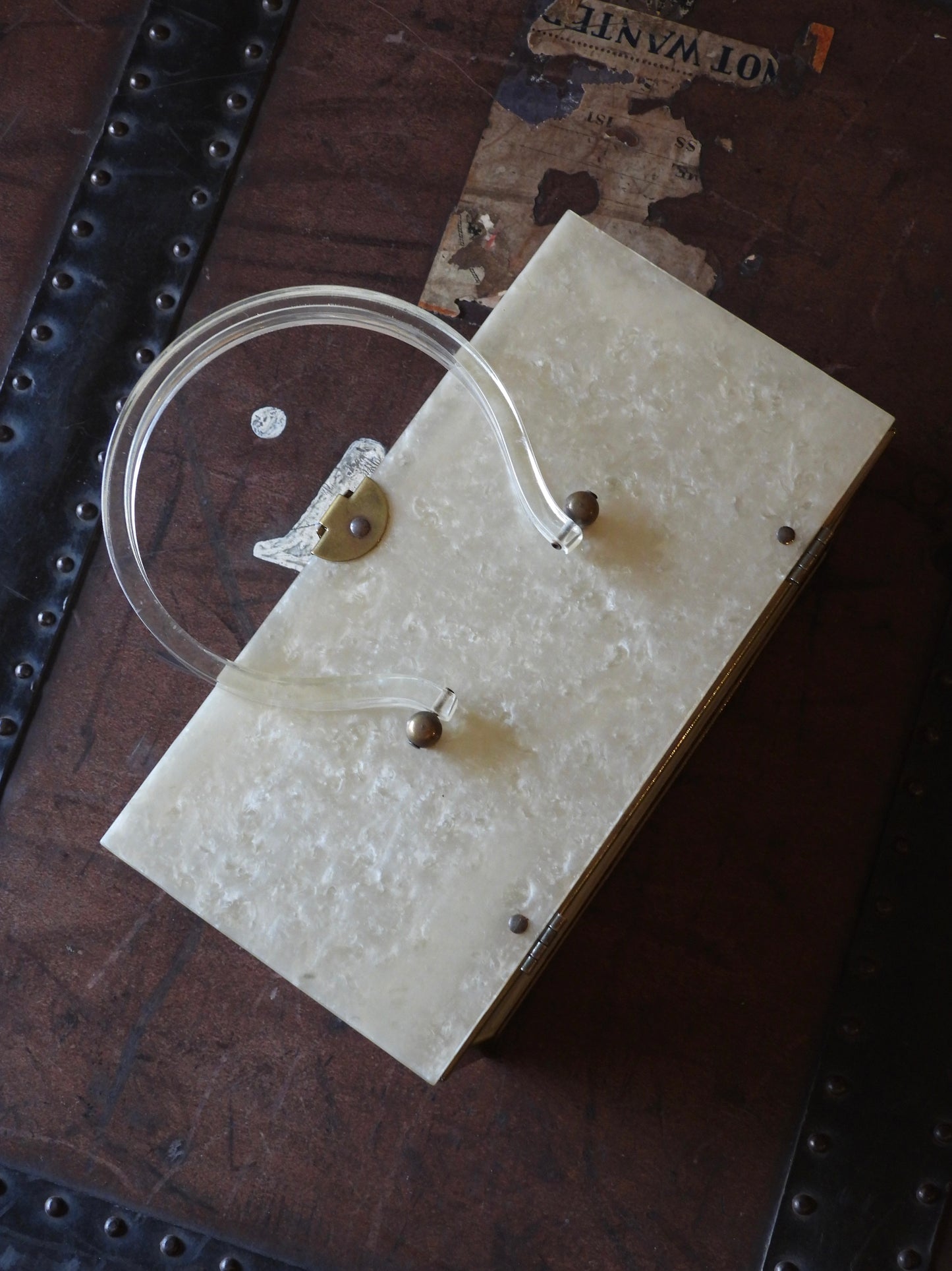 Lucite bag/IVORY×GOLD