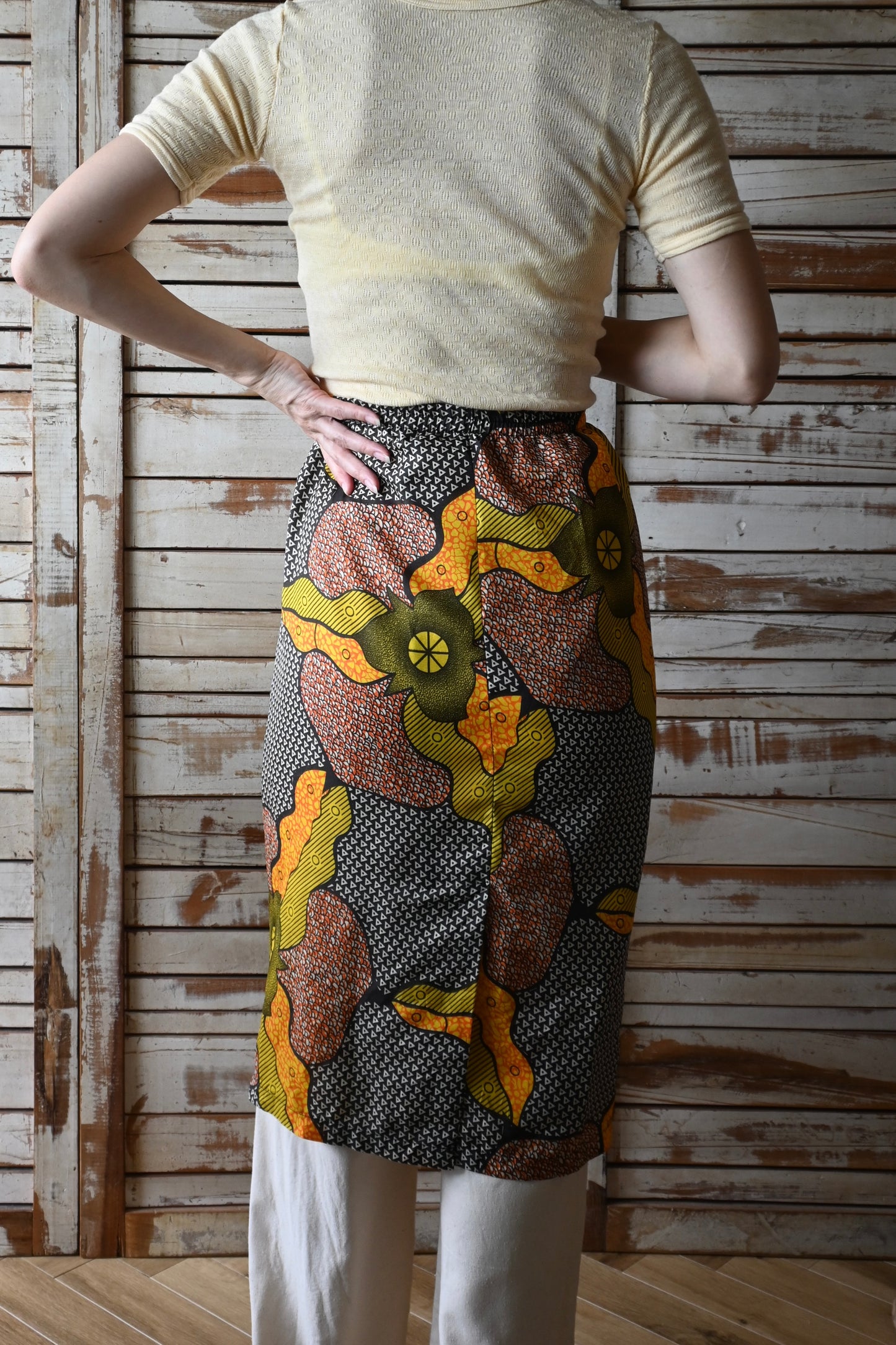 African midi skirt