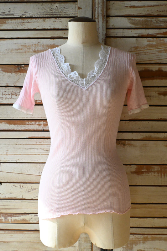 50's EURO Lace knit under wear/BABY PINK