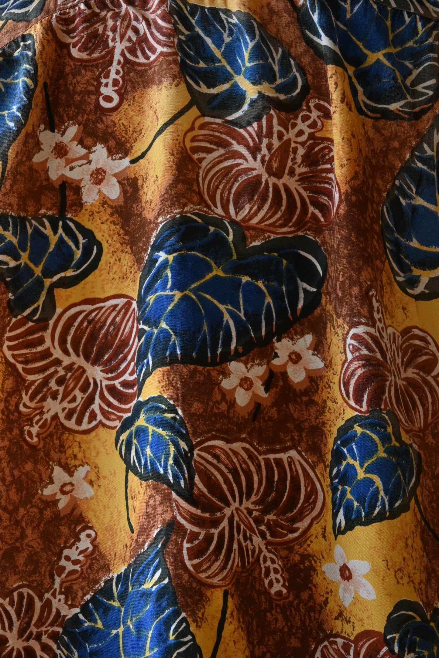 Aloha print shirt/BROWN