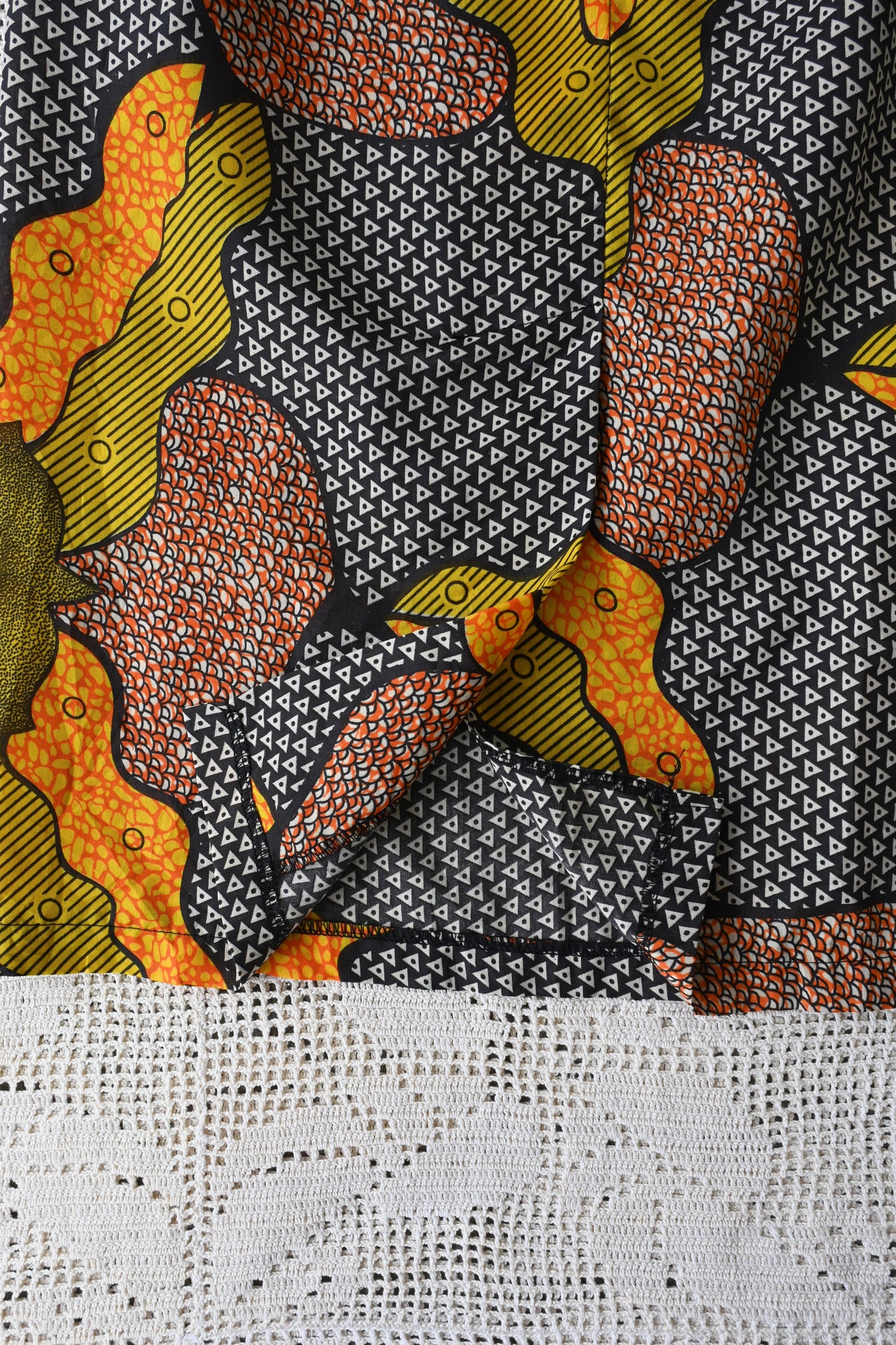 African midi skirt