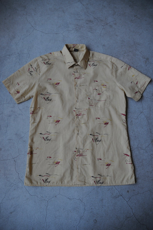 Men's S/S horse shirt/BEIGE