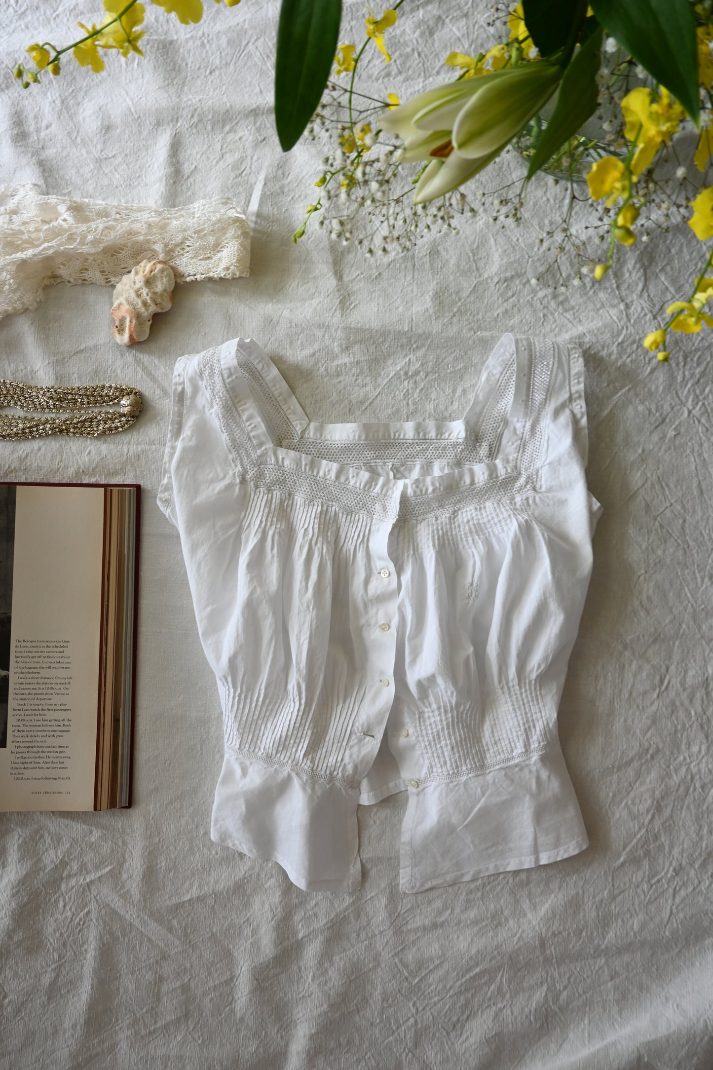 Corset cover/White