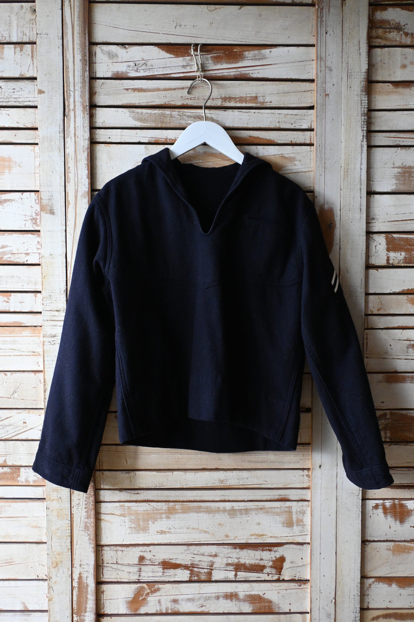 70's US NAVY Wool sailor shirt/NAVY