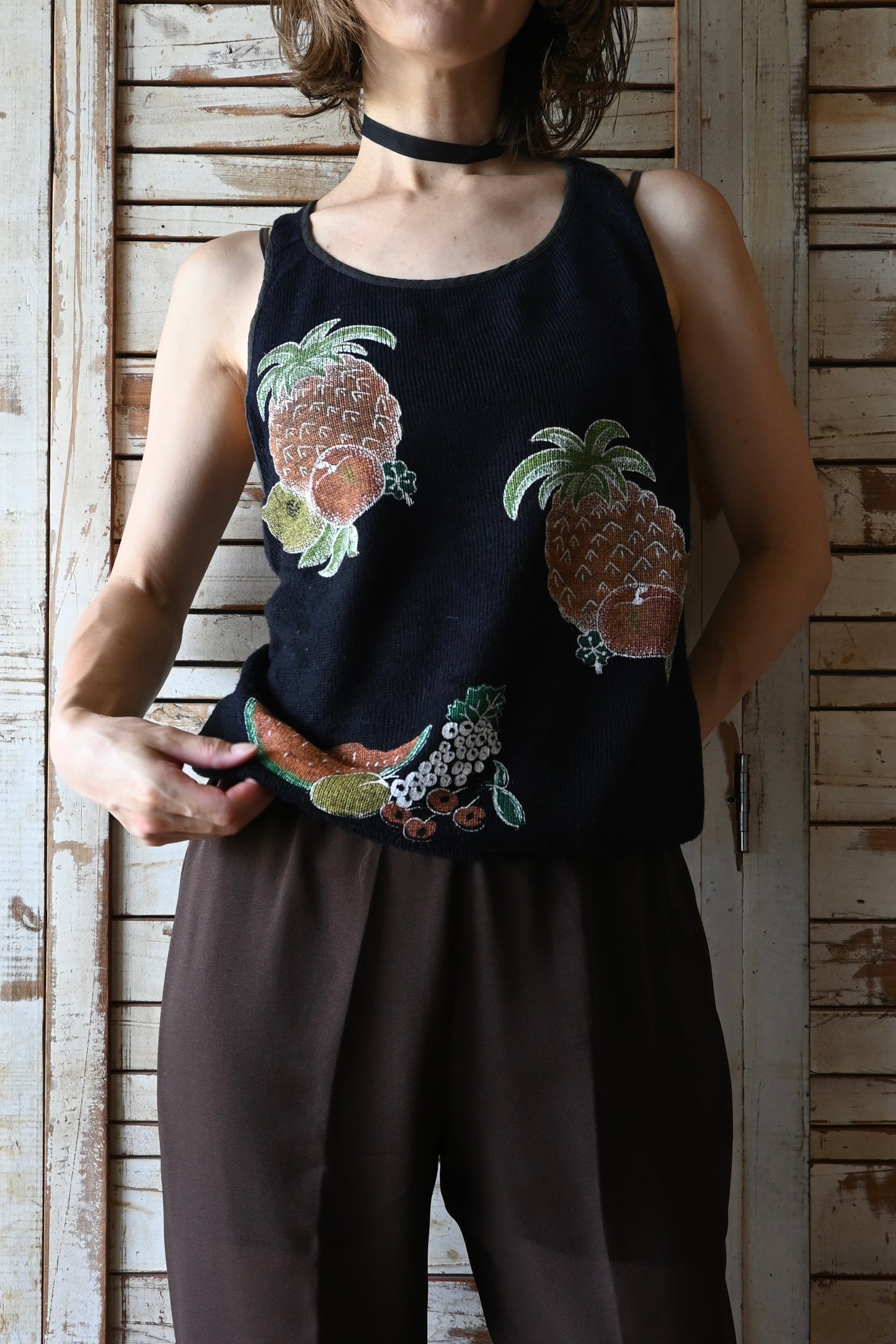 Fruits Knit/BLACK