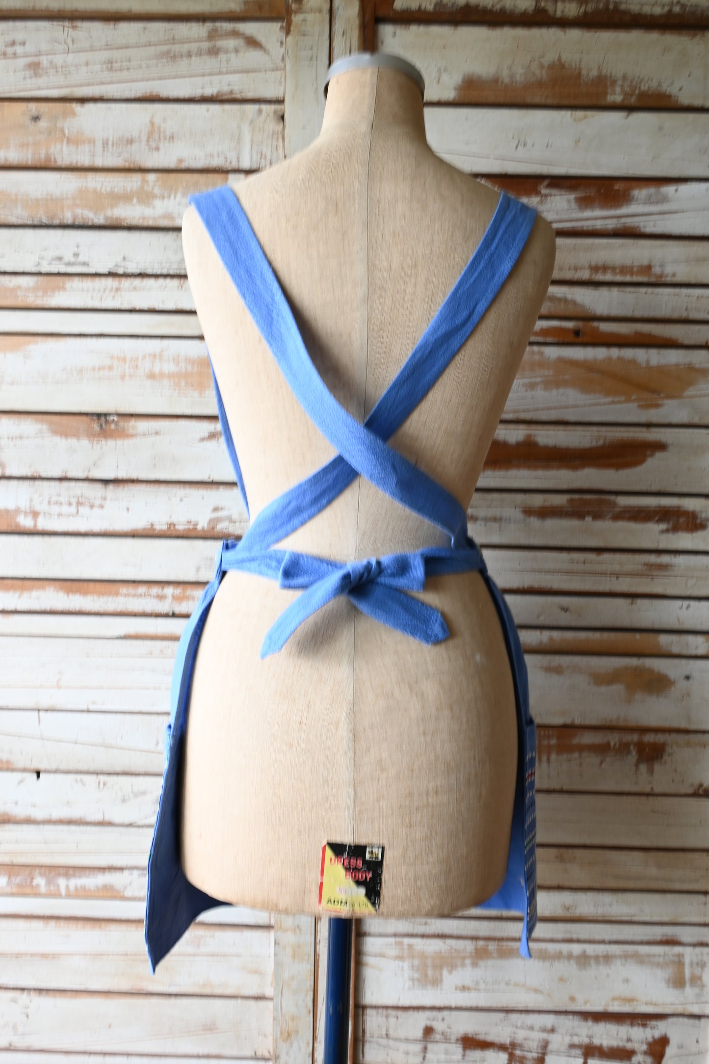 EURO Embroidery apron/SKY BLUE